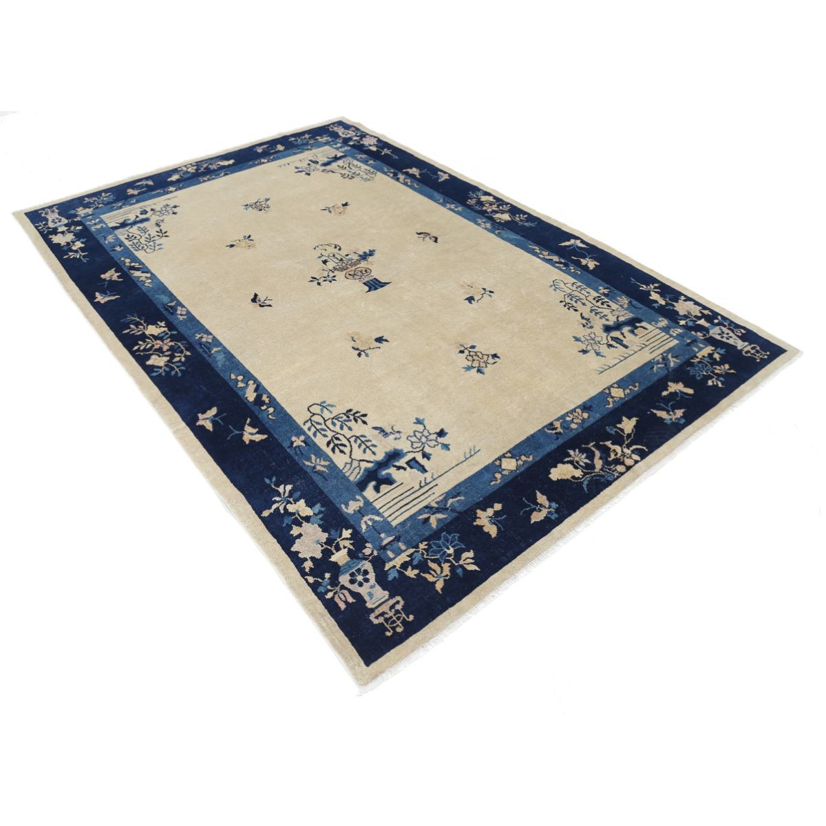 Nickel 6x9 Handmade Double Knotted Washable Wool Rug - Colorful