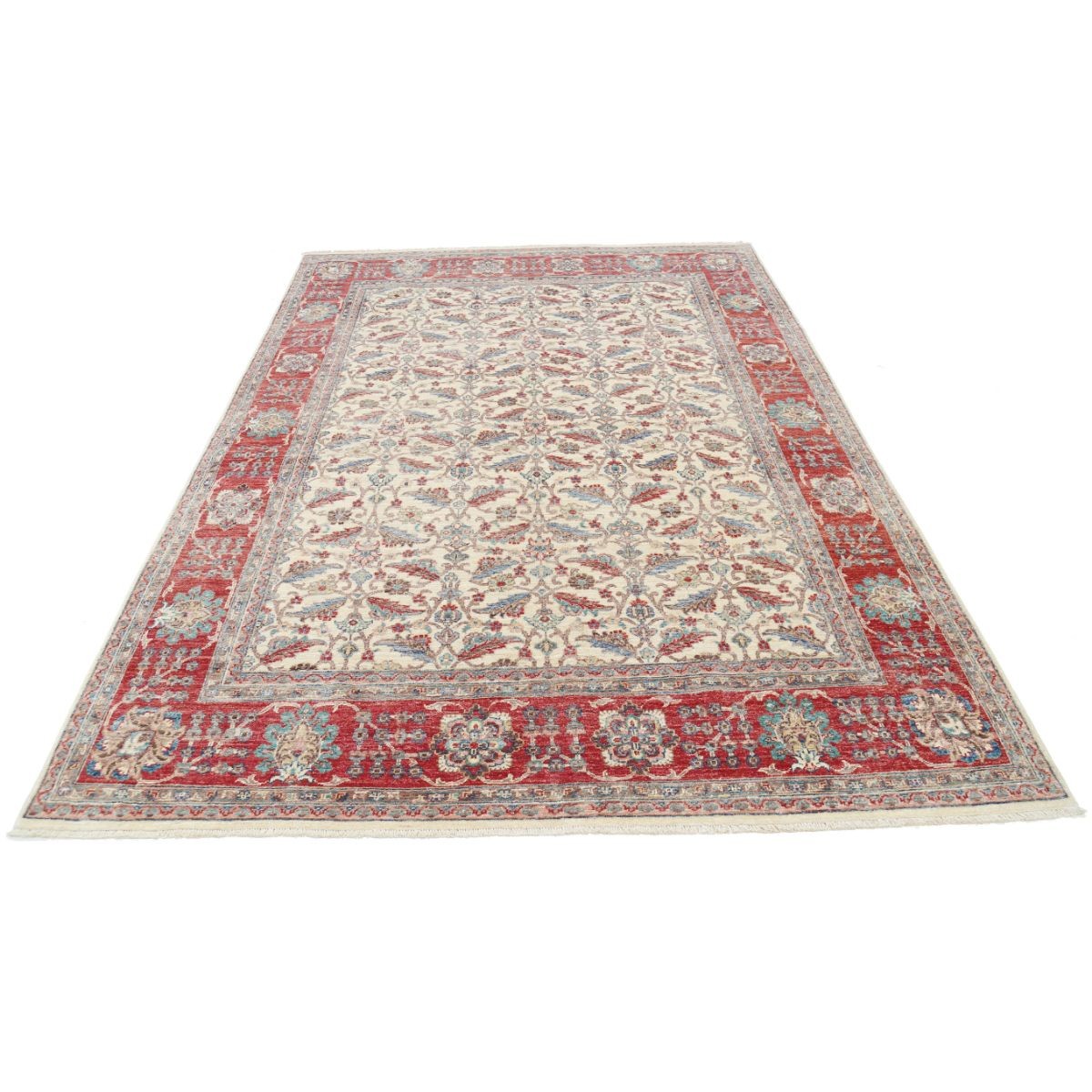 Ziegler 6x9 Handmade Double Knotted Washable Wool Rug - Colorful