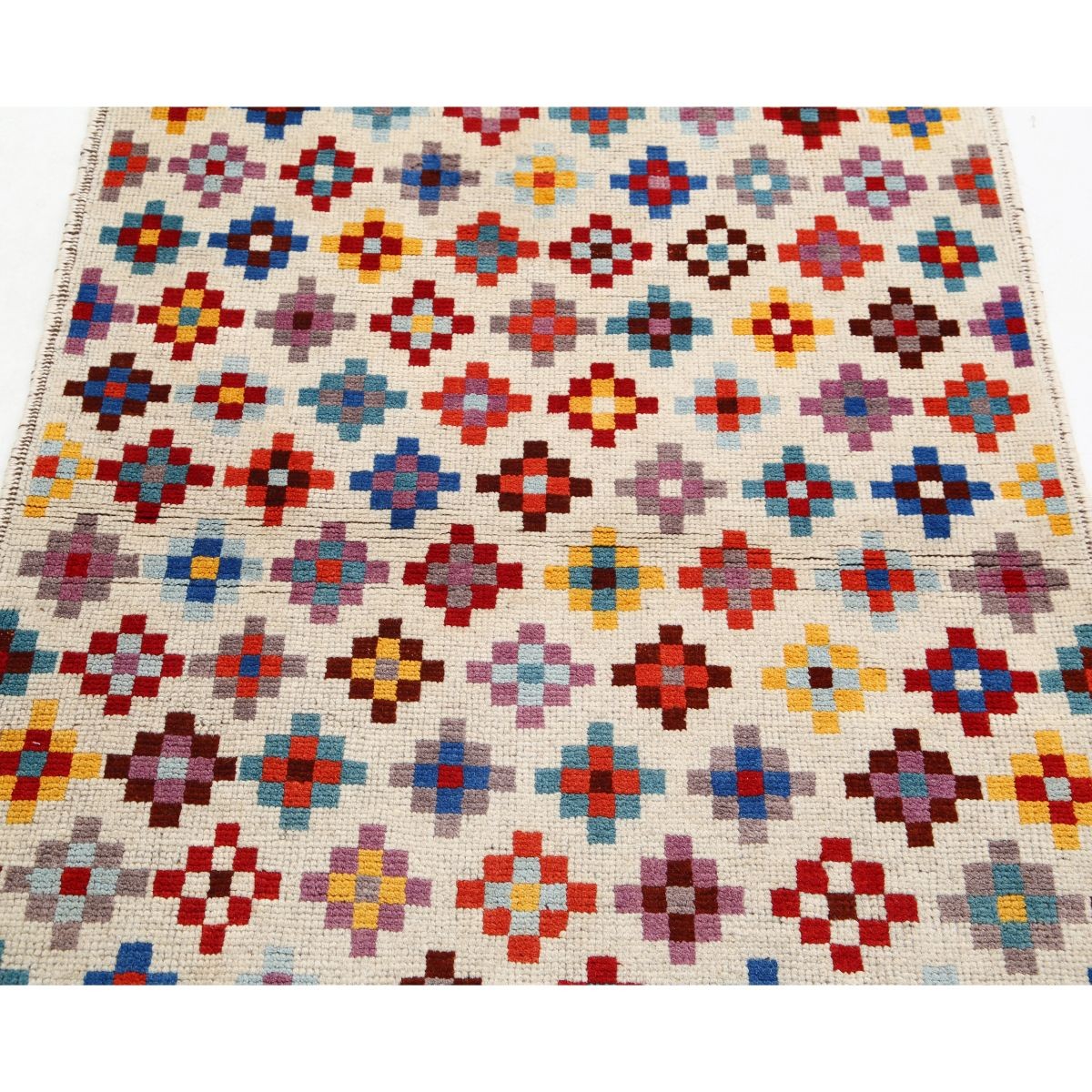 Revival 3x5 Handmade Double Knotted Washable Wool Rug - Colorful