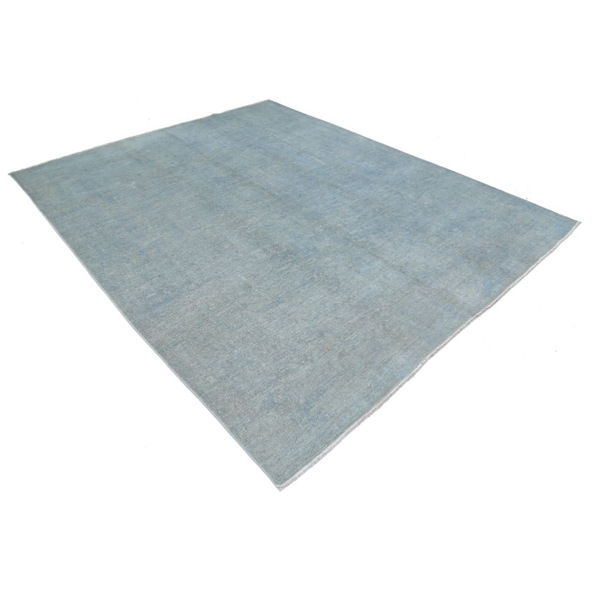 Overdye 8x10 Handmade Double Knotted Washable Wool Rug - Monochormatic