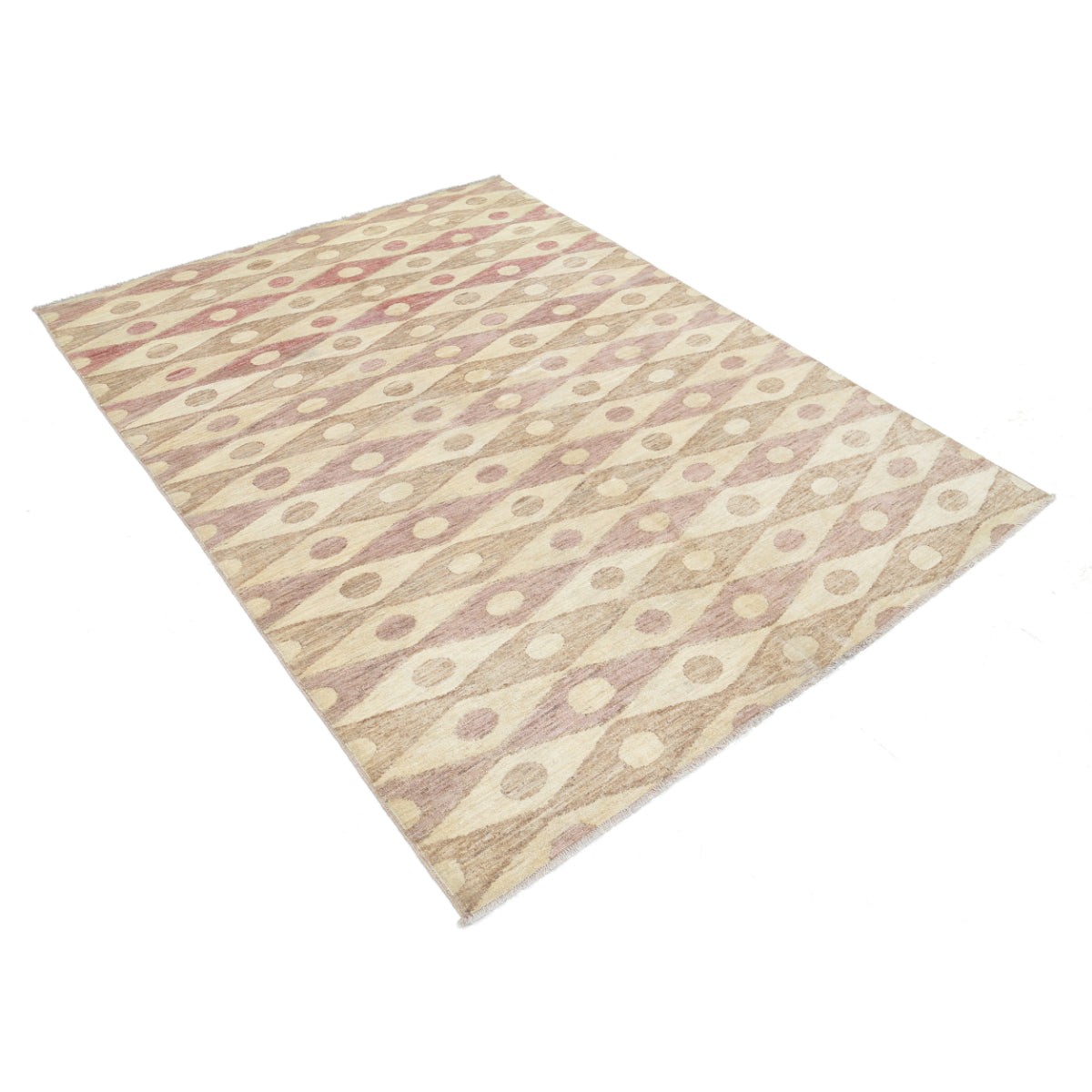 Modcar 5x7 Handmade Double Knotted Washable Wool Rug - Colorful