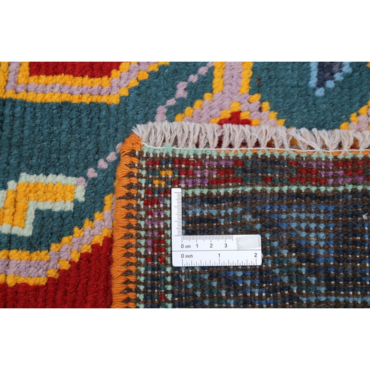 Revival 4x5 Handmade Double Knotted Washable Wool Rug - Colorful