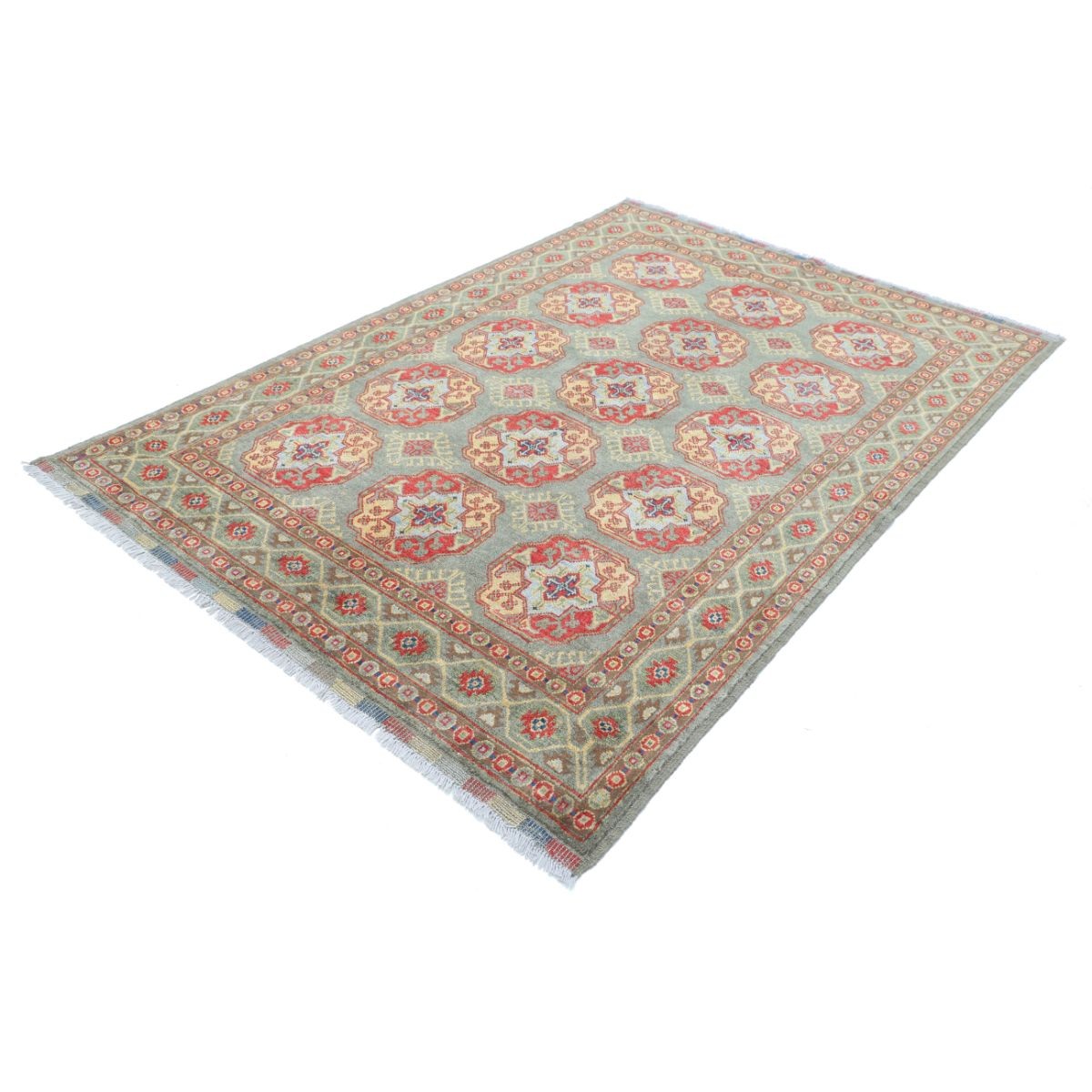 Revival 6x8 Handmade Double Knotted Washable Wool Rug - Colorful