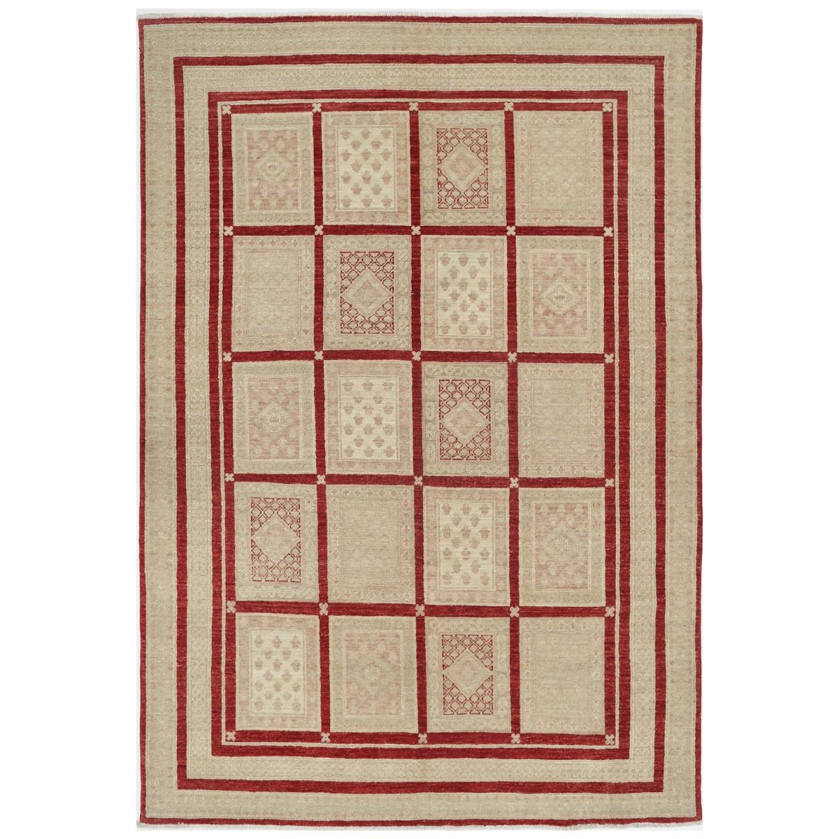 Bakhtiari 5x8 Handmade Double Knotted Washable Wool Rug - Colorful