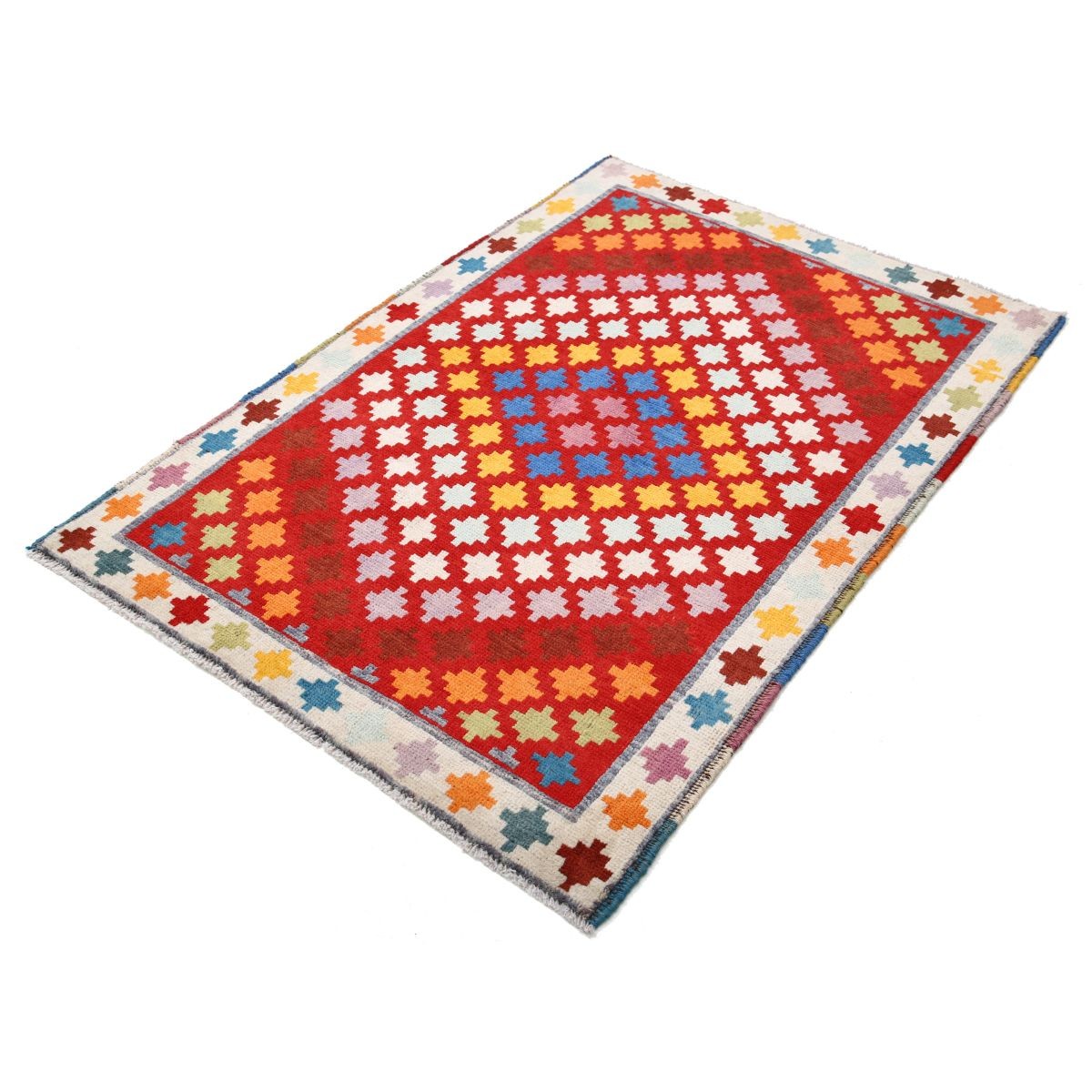 Revival 3x5 Handmade Double Knotted Washable Wool Rug - Colorful