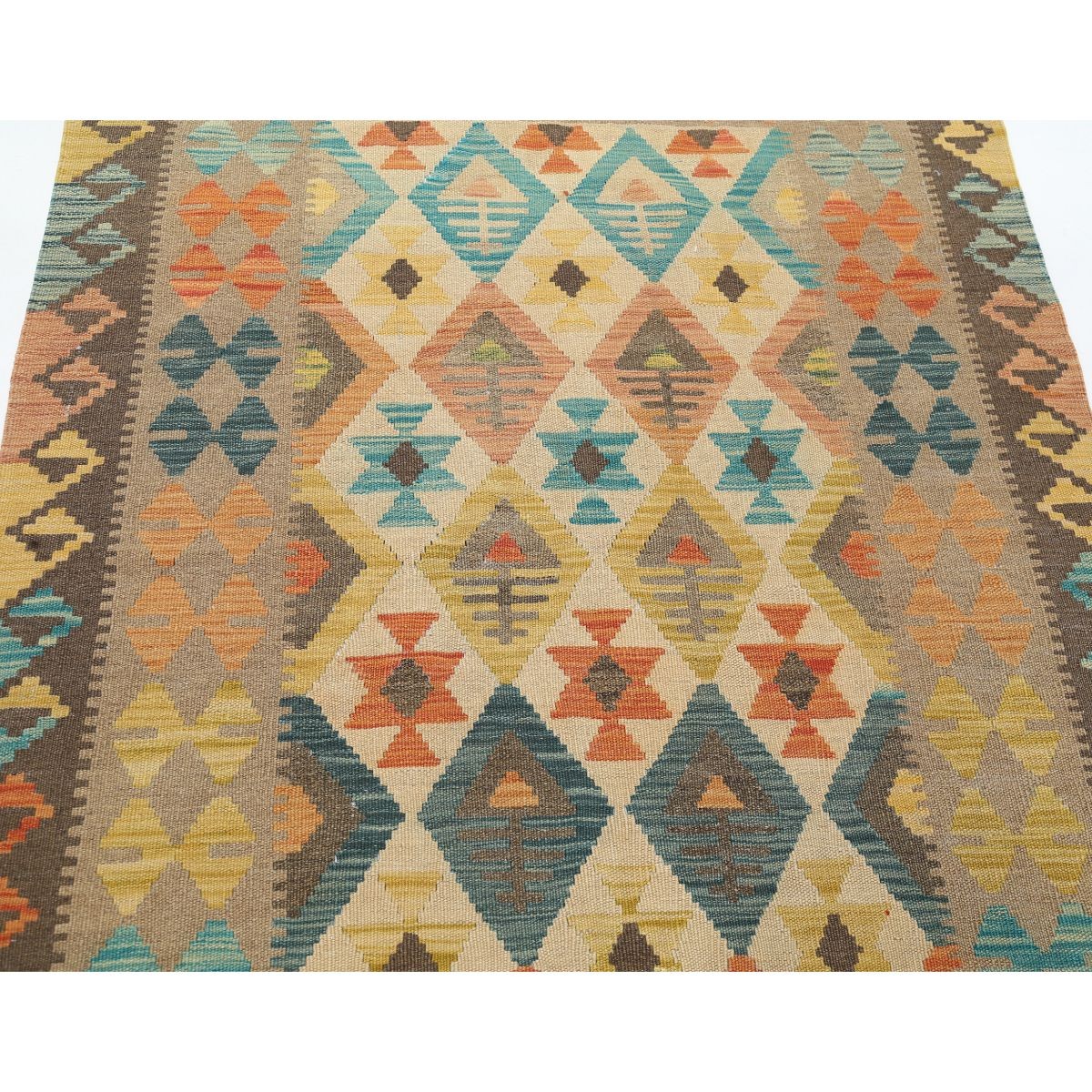 Maimana 4x6 Hand Woven Washable Wool Rug - Colorful