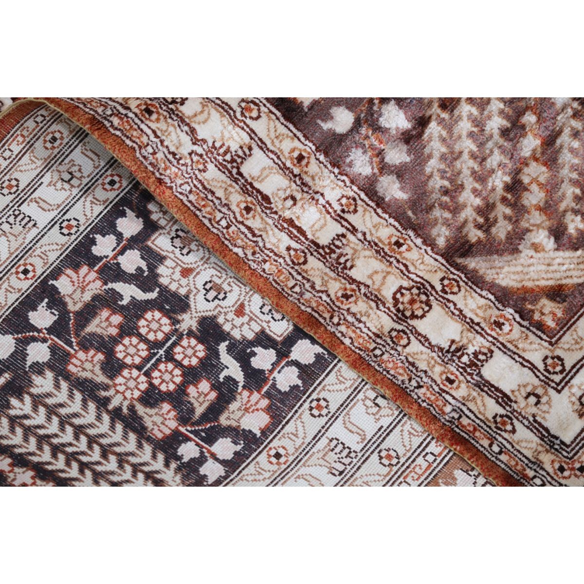 Heritage 10x14 Handmade Double Knotted Washable Silk Rug - Colorful
