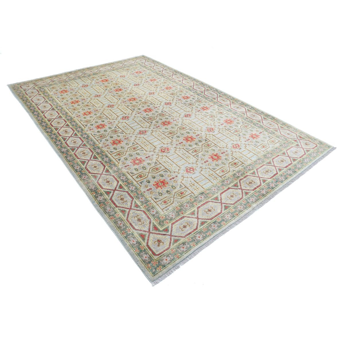 Revival 7x10 Handmade Double Knotted Washable Wool Rug - Colorful