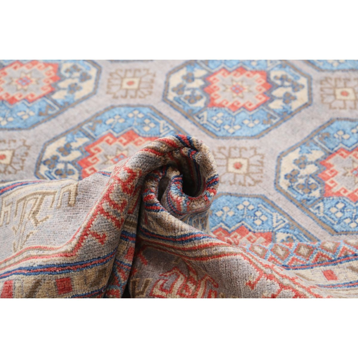 Revival 8x10 Handmade Double Knotted Washable Wool Rug - Colorful