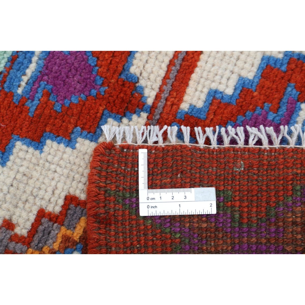 Revival 3x4 Handmade Double Knotted Washable Wool Rug - Colorful