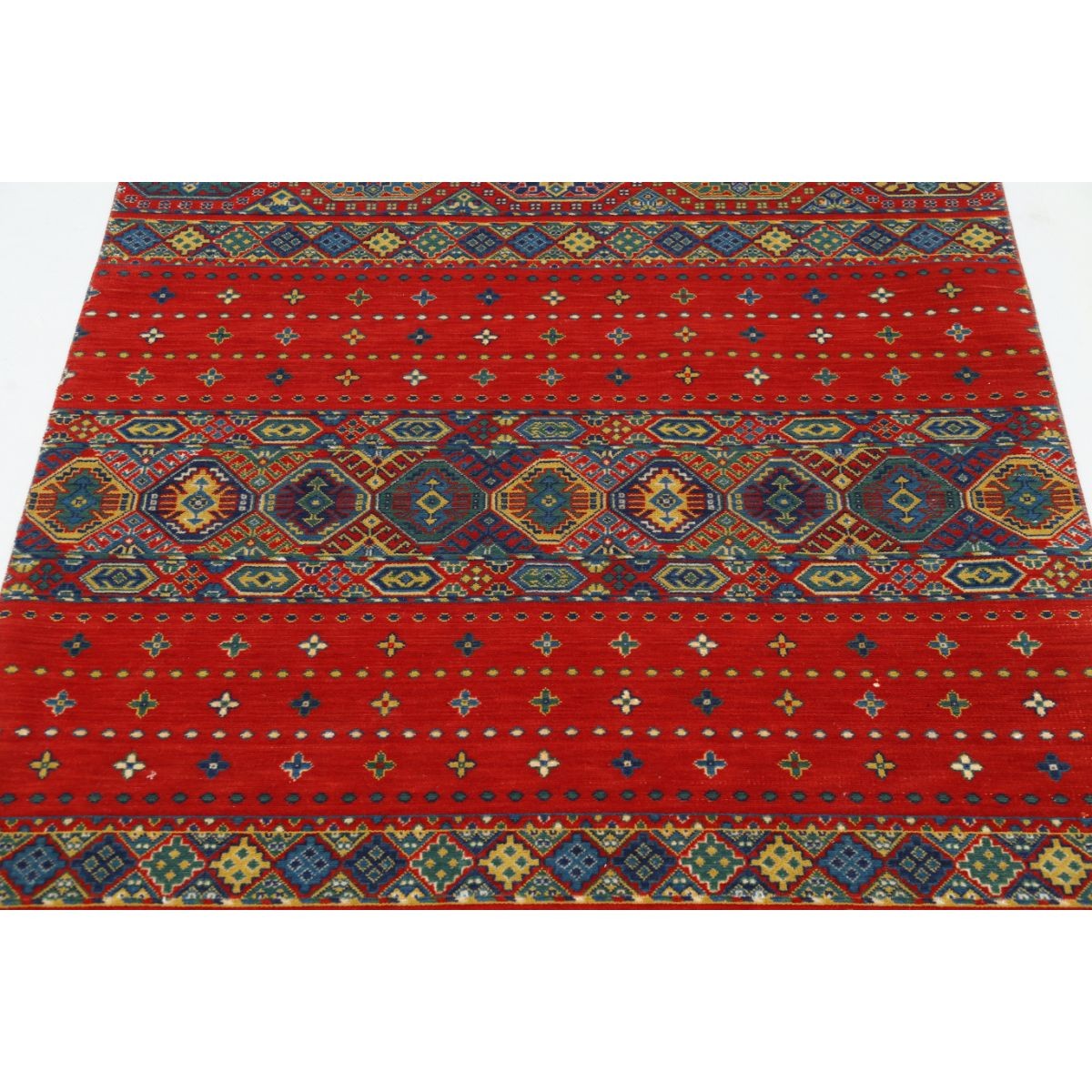 Gulshan-4'0" 4x6 Machine-Made Washable Wool Rug - Colorful