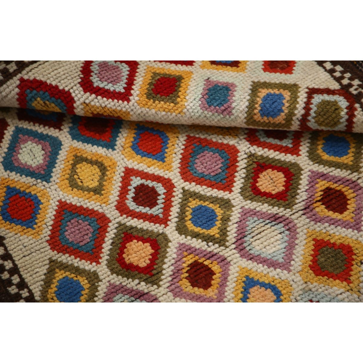 Revival 3x4 Handmade Double Knotted Washable Wool Rug - Colorful