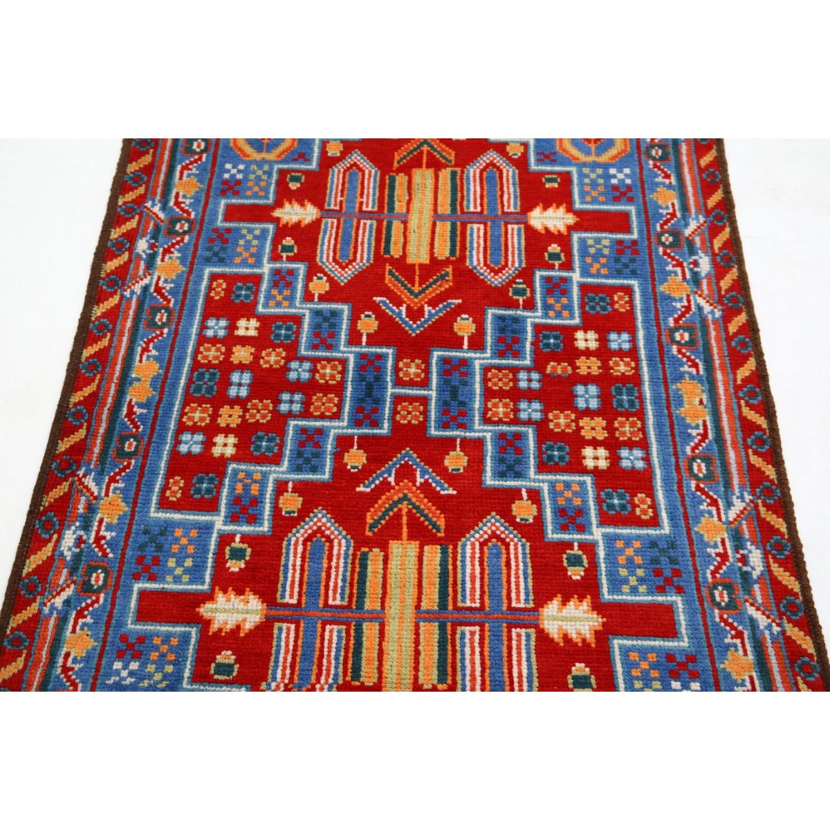 Revival 3x5 Handmade Double Knotted Washable Wool Rug - Colorful