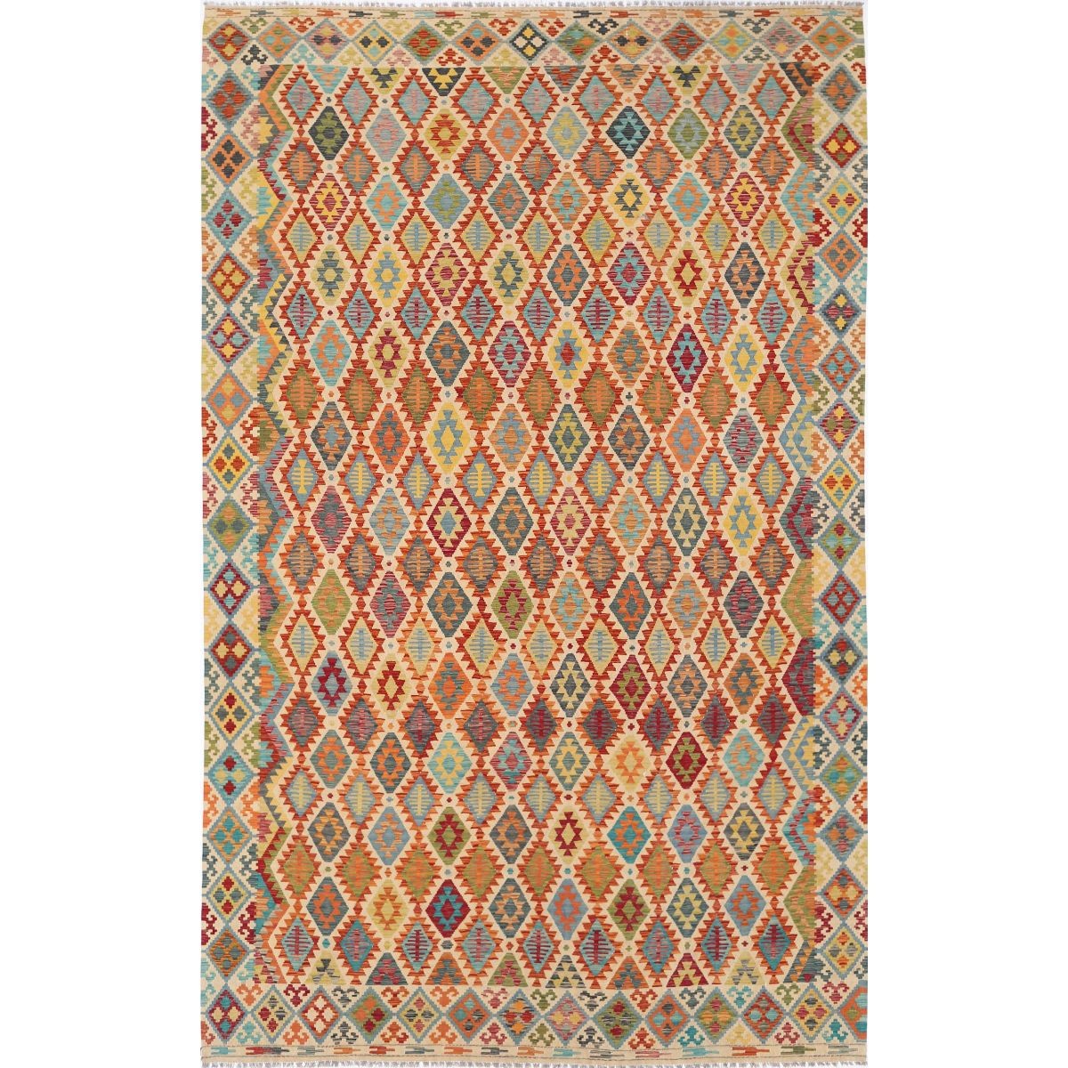 Maimana 10x16 Hand Woven Washable Wool Rug - Colorful