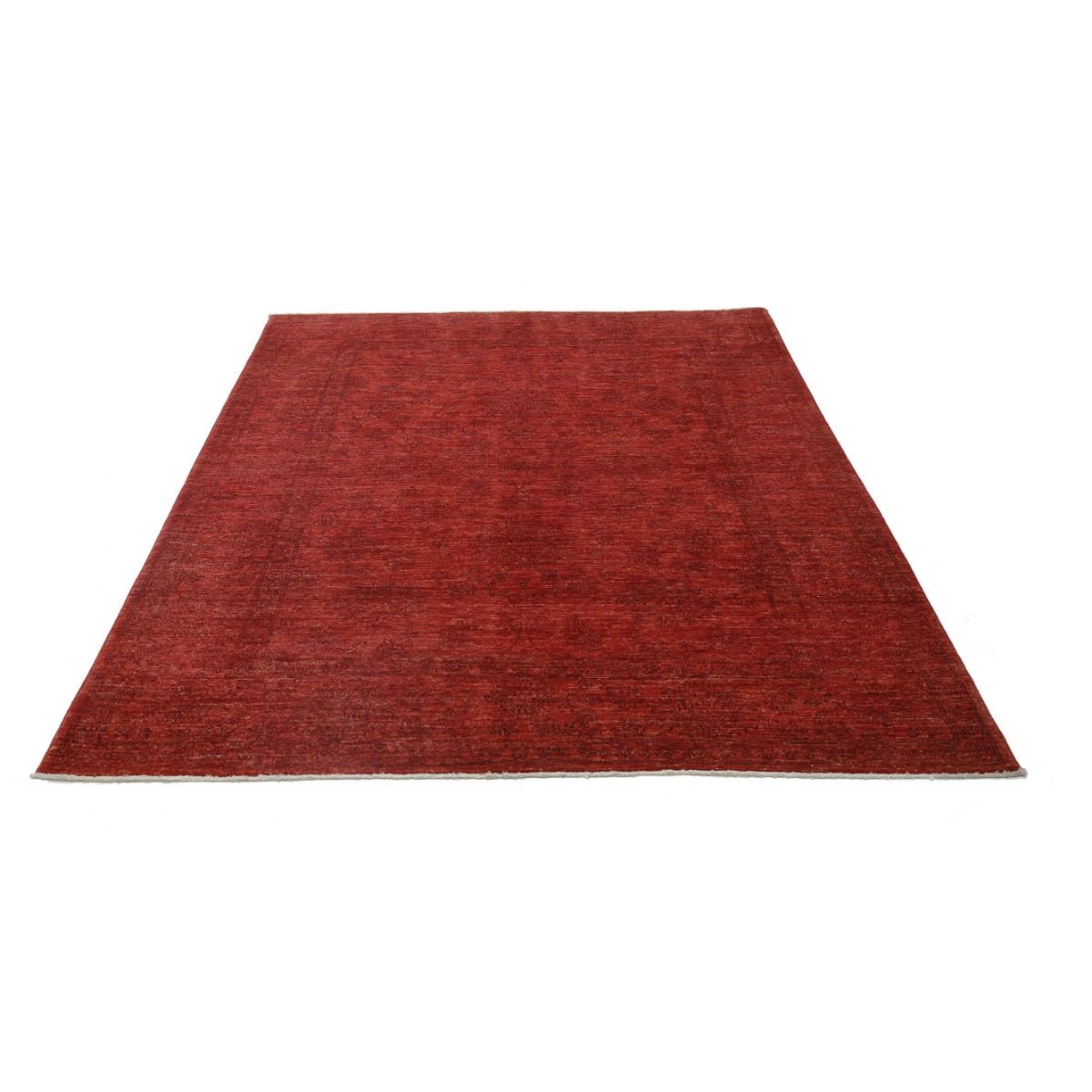 Overdye 6x7 Handmade Double Knotted Washable Wool Rug - Colorful