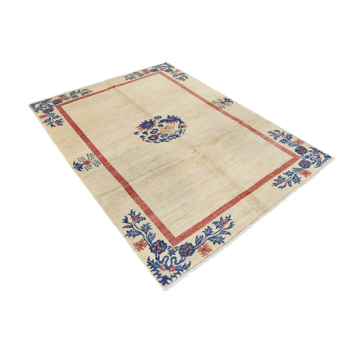 Modcar 5x7 Handmade Double Knotted Washable Wool Rug - Colorful