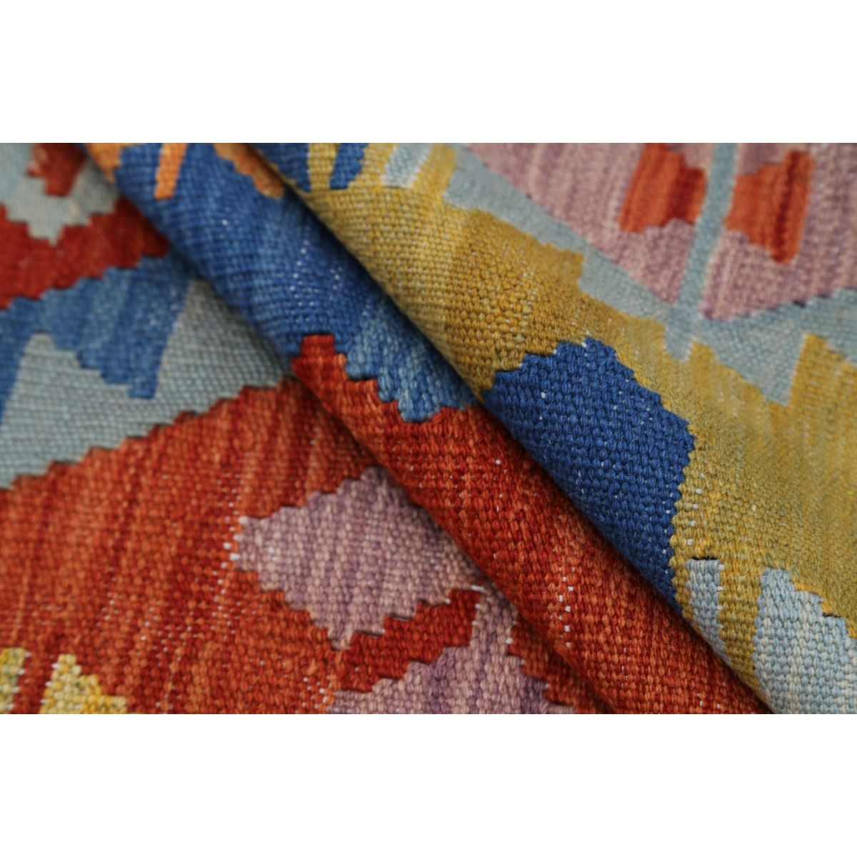 Maimana 8x10 Hand Woven Washable Wool Rug - Colorful