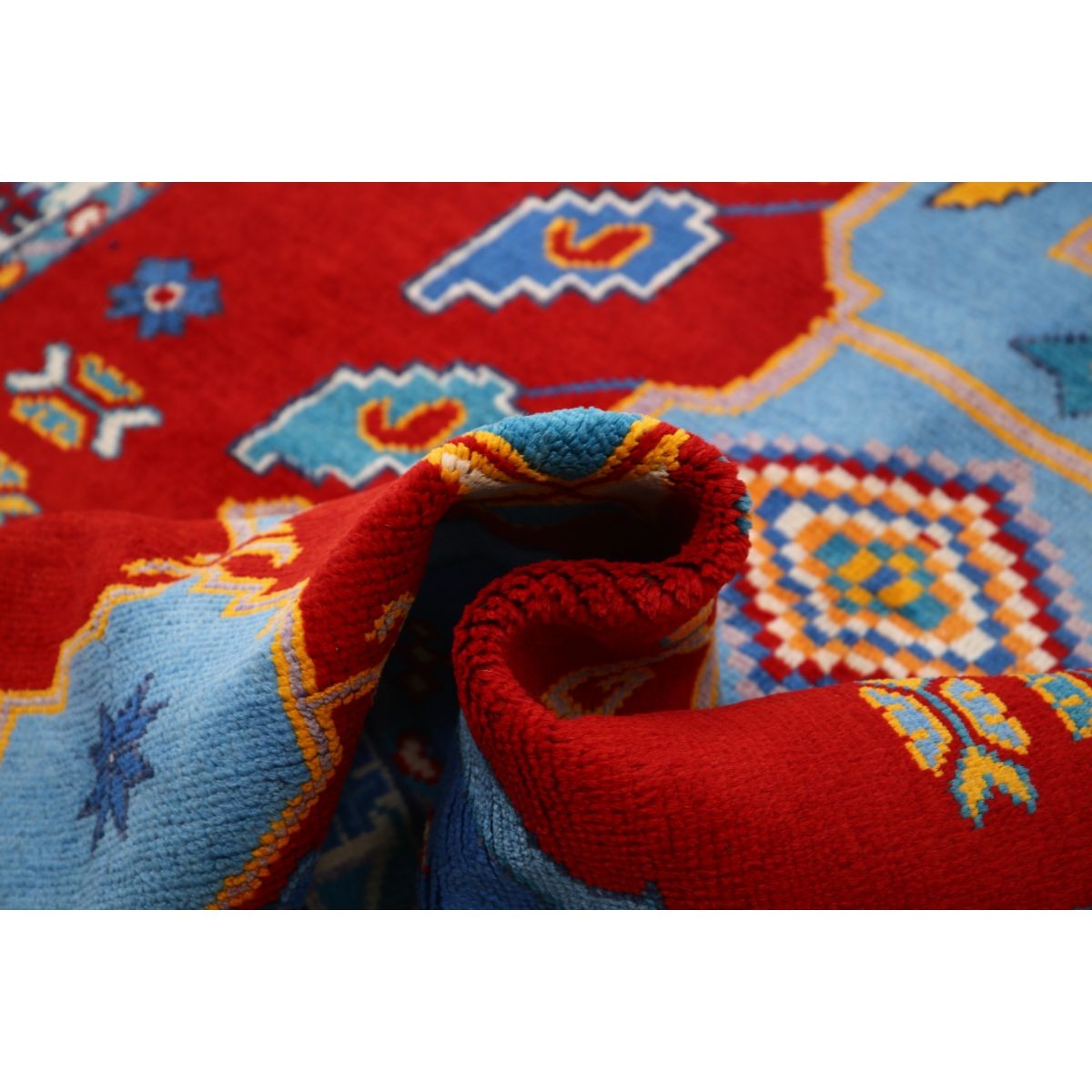 Revival 5x7 Handmade Double Knotted Washable Wool Rug - Colorful