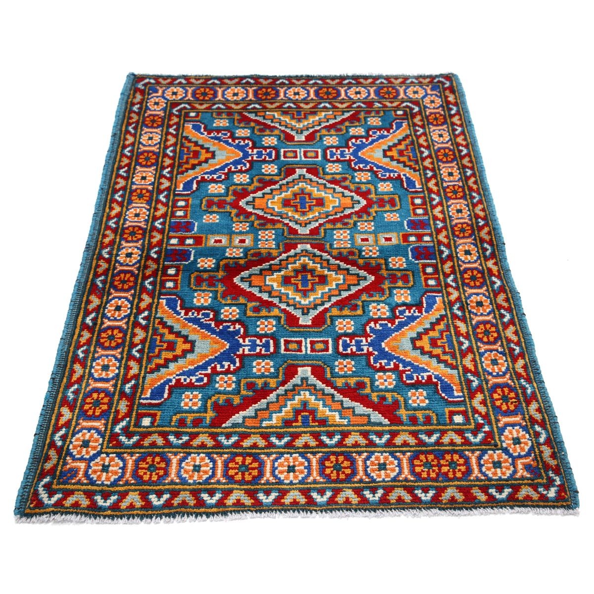 Revival 3x5 Handmade Double Knotted Washable Wool Rug - Colorful