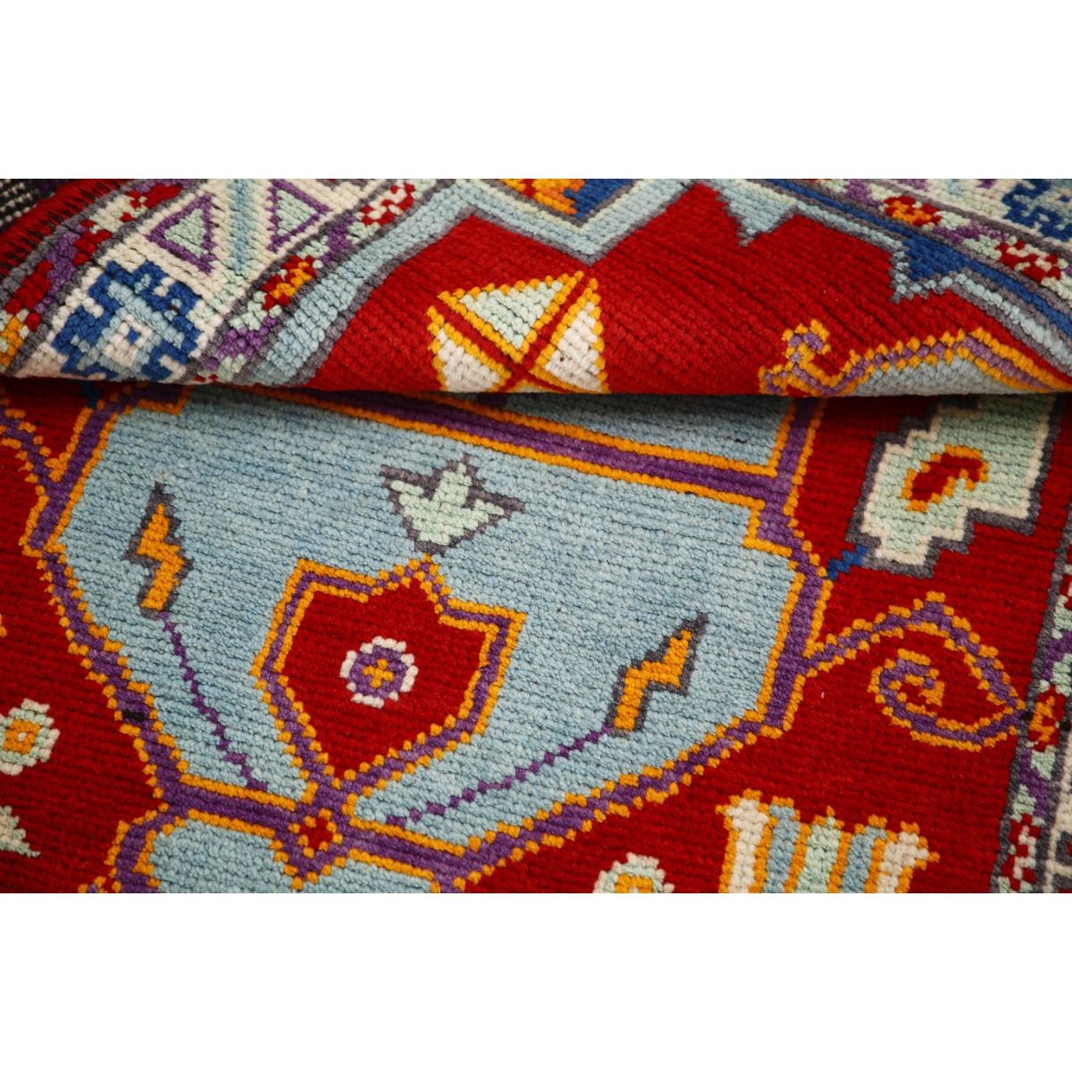 Revival 3x4 Handmade Double Knotted Washable Wool Rug - Colorful
