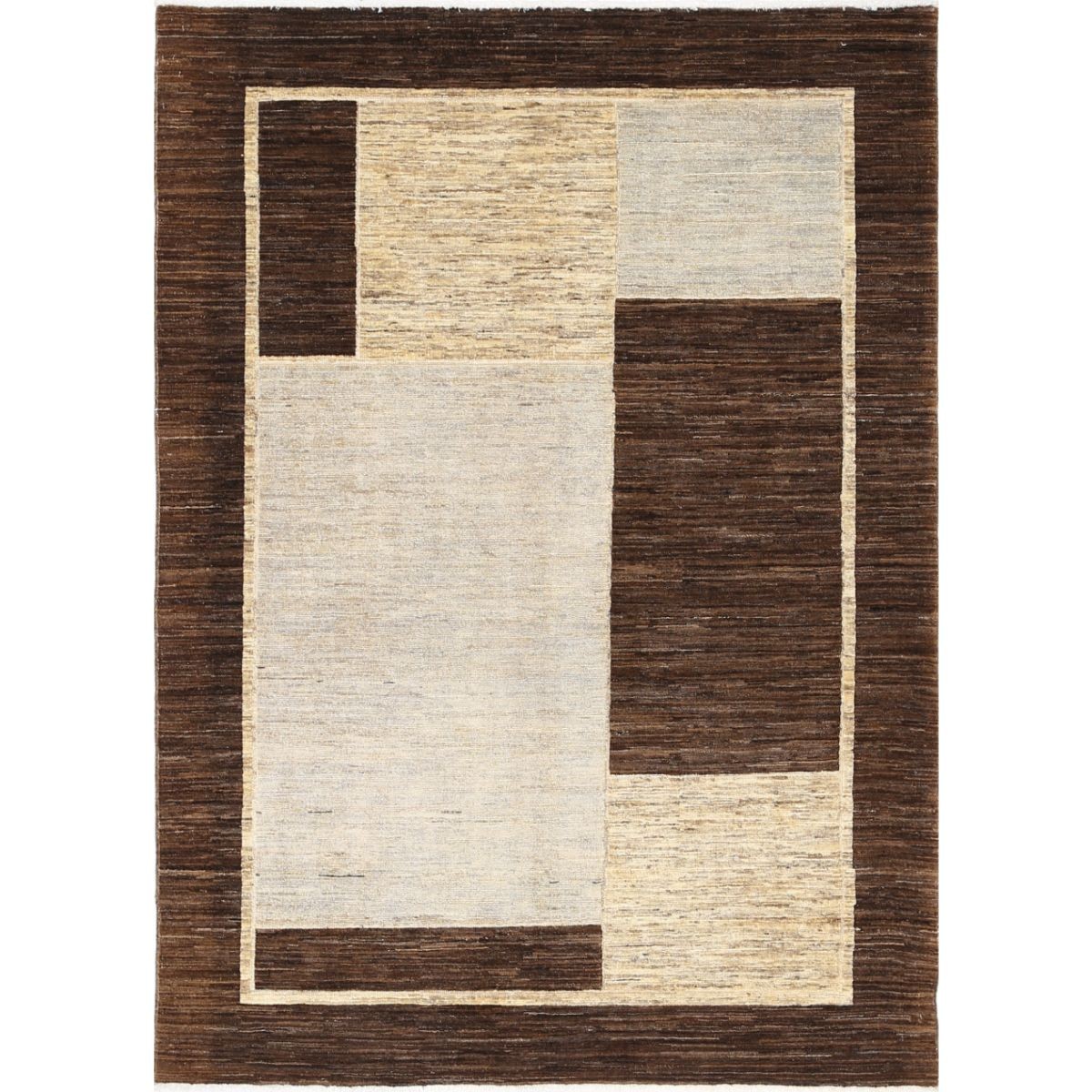 Modcar 5x7 Handmade Double Knotted Washable Wool Rug - Colorful