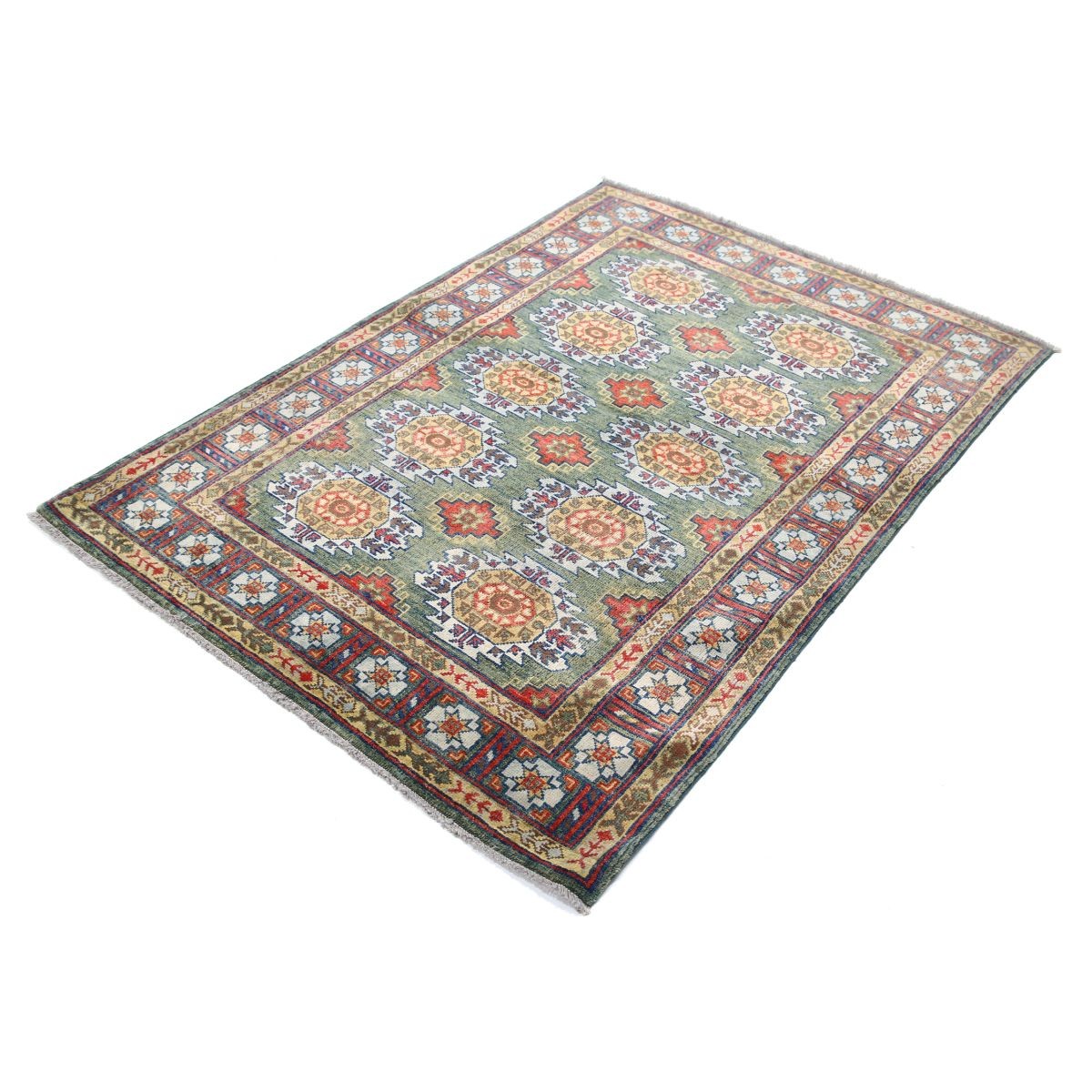 Revival 4x6 Handmade Double Knotted Washable Wool Rug - Colorful