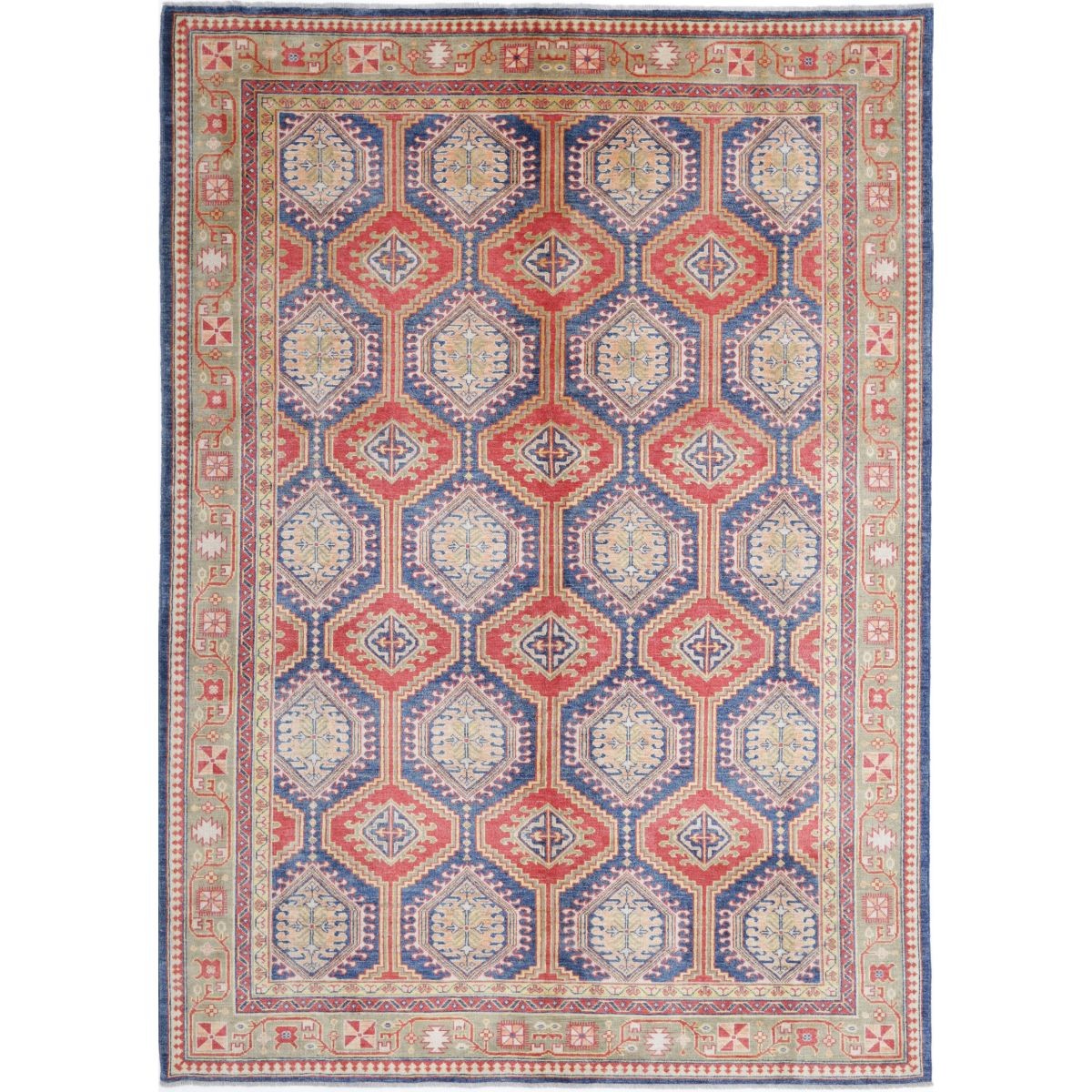 Revival 7x10 Handmade Double Knotted Washable Wool Rug - Colorful