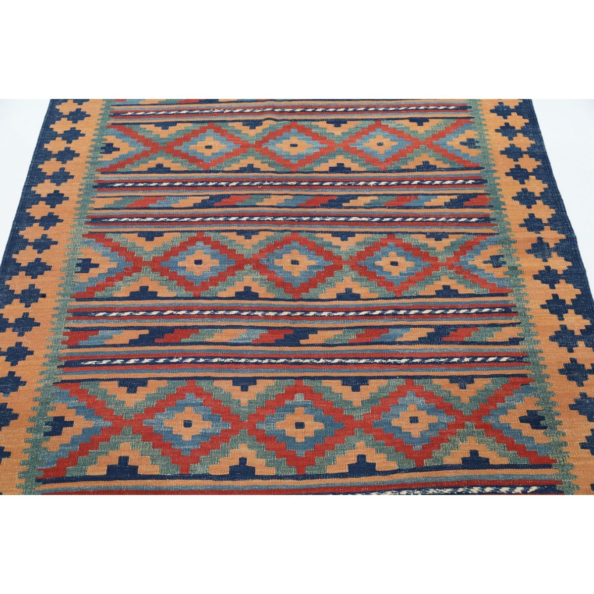 Kafkaas 5x7 Hand Woven Washable Wool Rug - Colorful