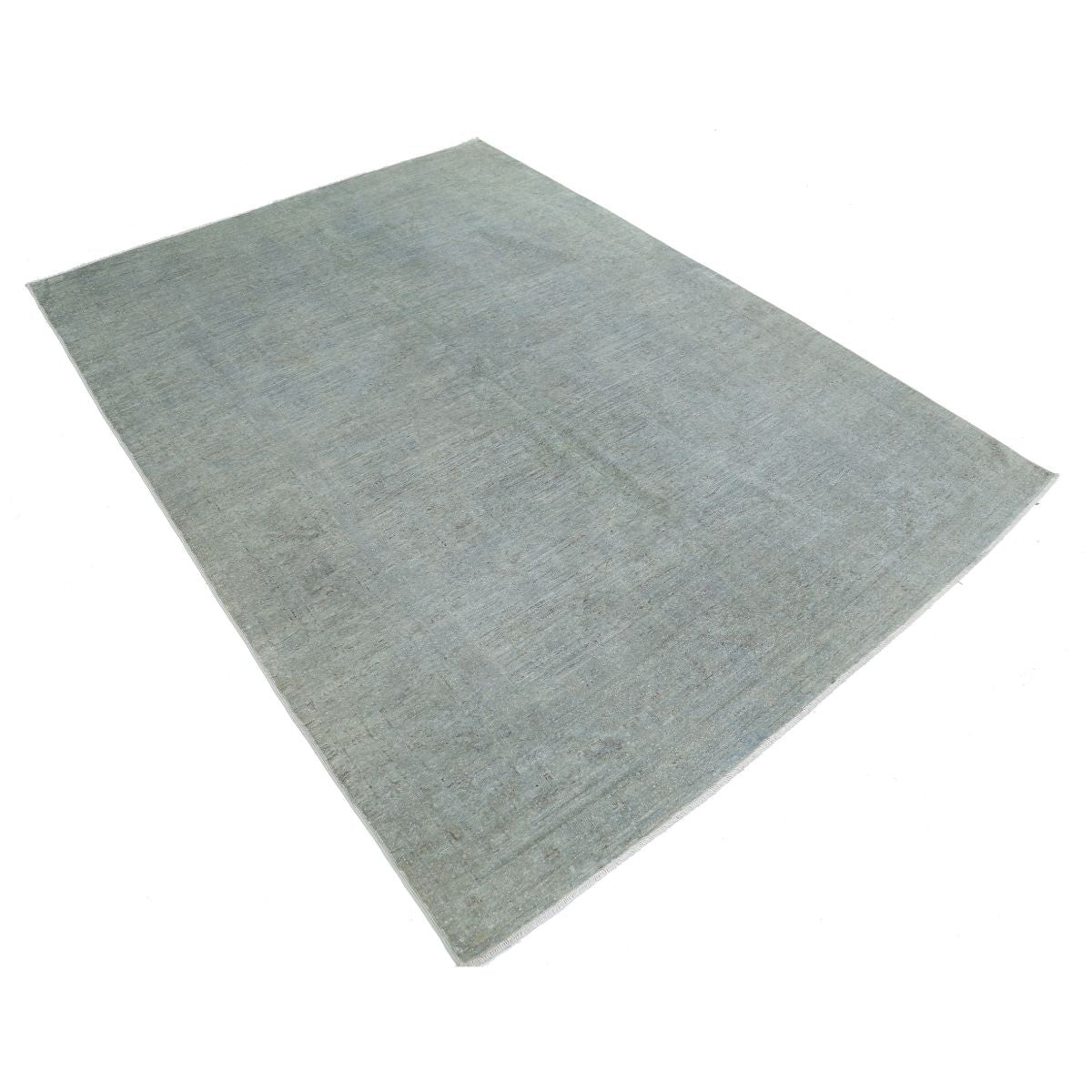 Overdye 6x8 Handmade Double Knotted Washable Wool Rug - Monochormatic