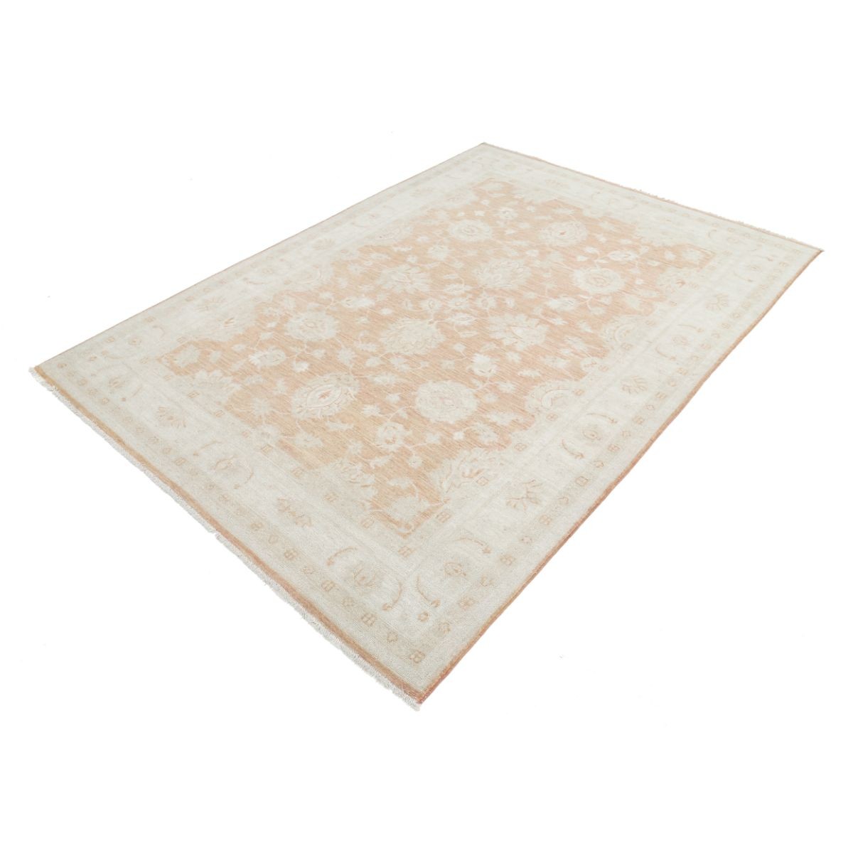 Serenity 6x7 Handmade Double Knotted Washable Wool Rug - Soft Hues