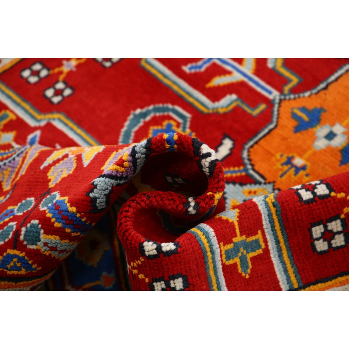 Revival 5x7 Handmade Double Knotted Washable Wool Rug - Colorful