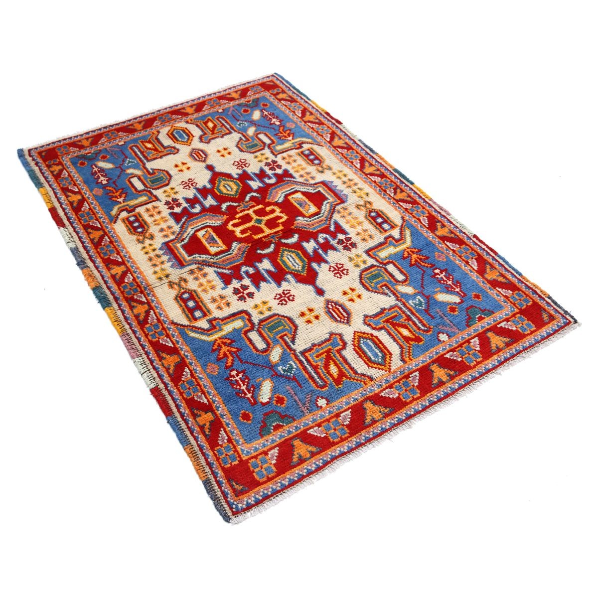 Revival 3x5 Handmade Double Knotted Washable Wool Rug - Colorful
