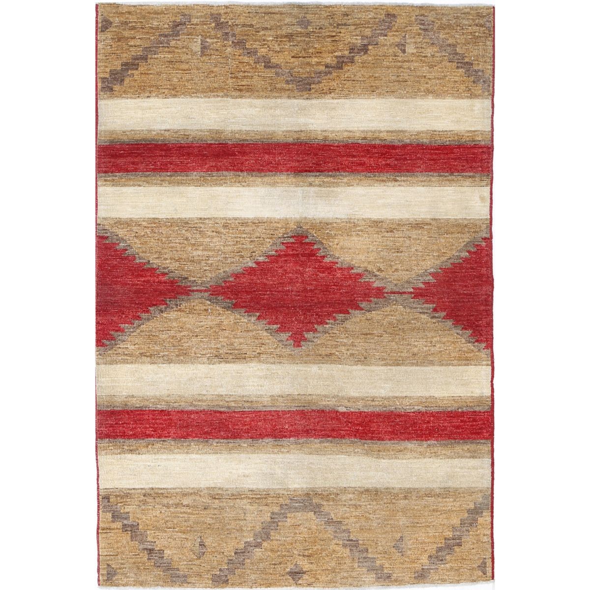 Modcar 4x6 Handmade Double Knotted Washable Wool Rug - Colorful