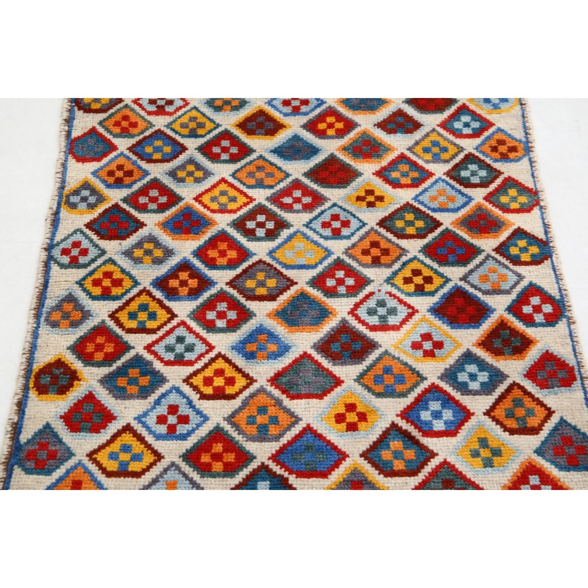 Revival 3x4 Handmade Double Knotted Washable Wool Rug - Colorful