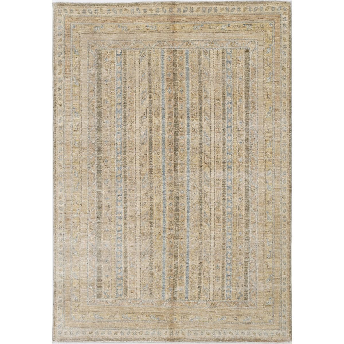 Shaal 6x8 Handmade Double Knotted Washable Wool Rug - Colorful