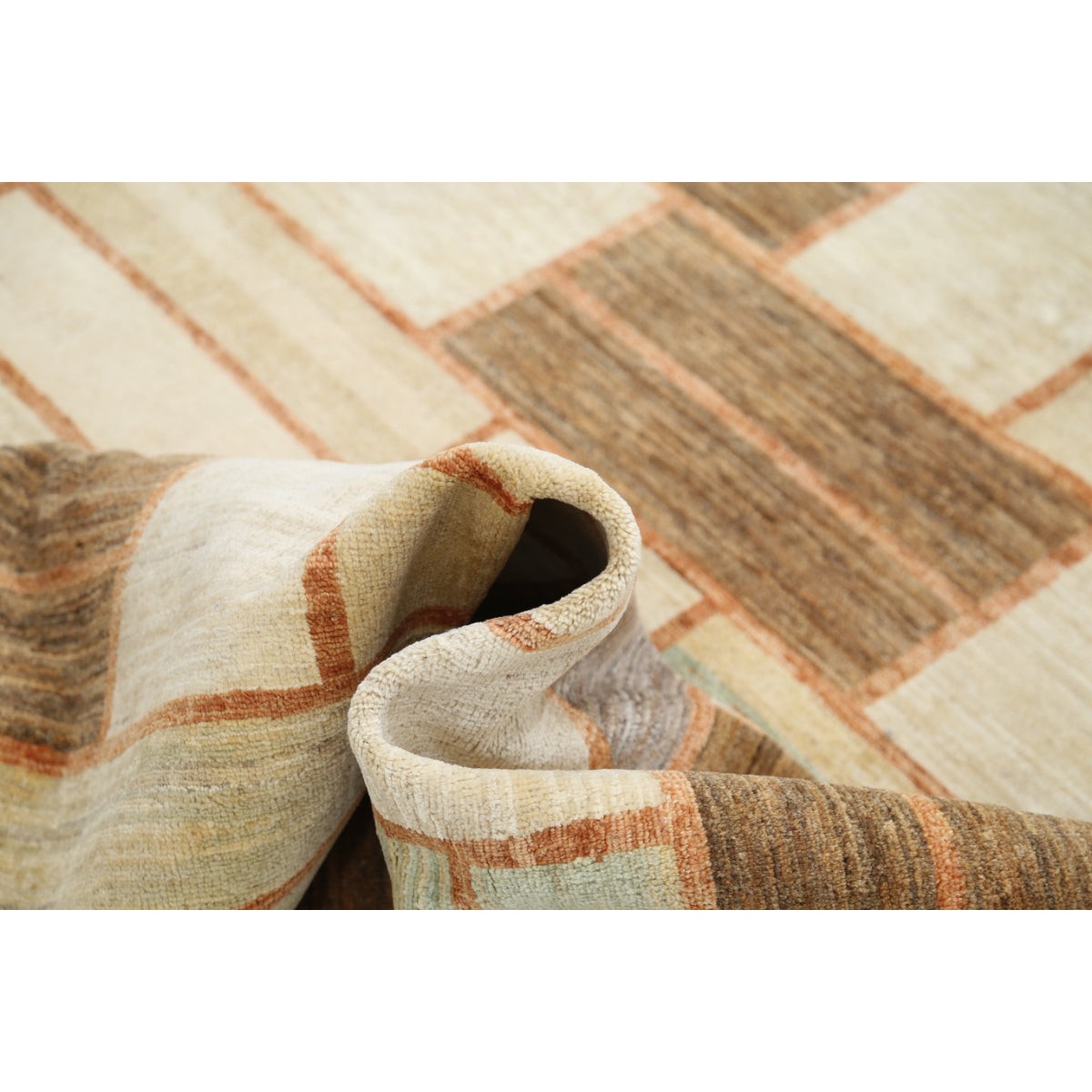 Modcar 7x9 Handmade Double Knotted Washable Wool Rug - Colorful