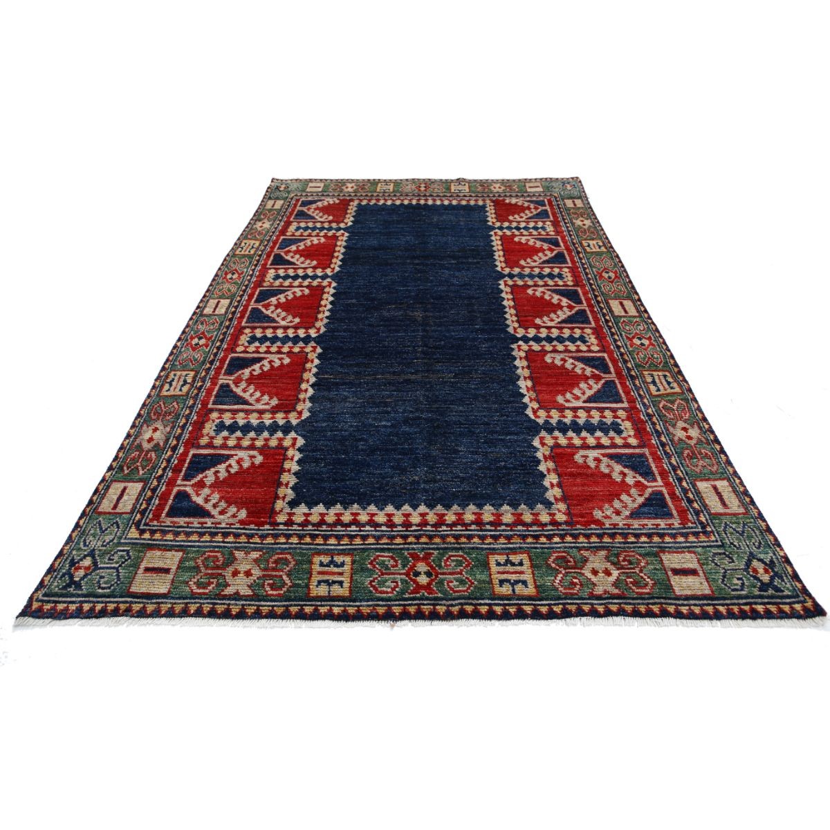 Revival 6x10 Handmade Double Knotted Washable Wool Rug - Colorful