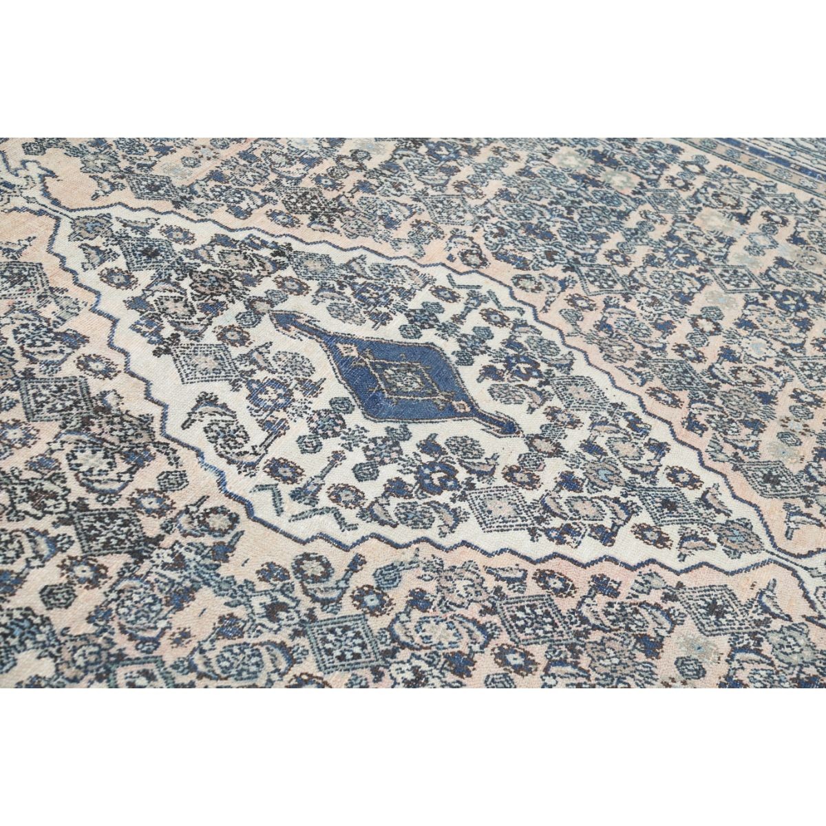 Vintage 11x17 Handmade Double Knotted Washable Wool Rug - Soft Hues