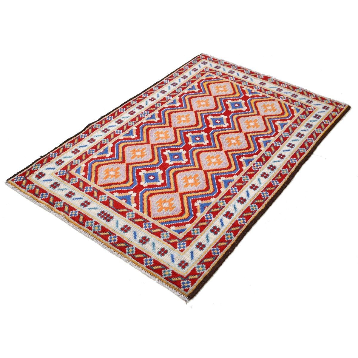 Revival 3x5 Handmade Double Knotted Washable Wool Rug - Colorful