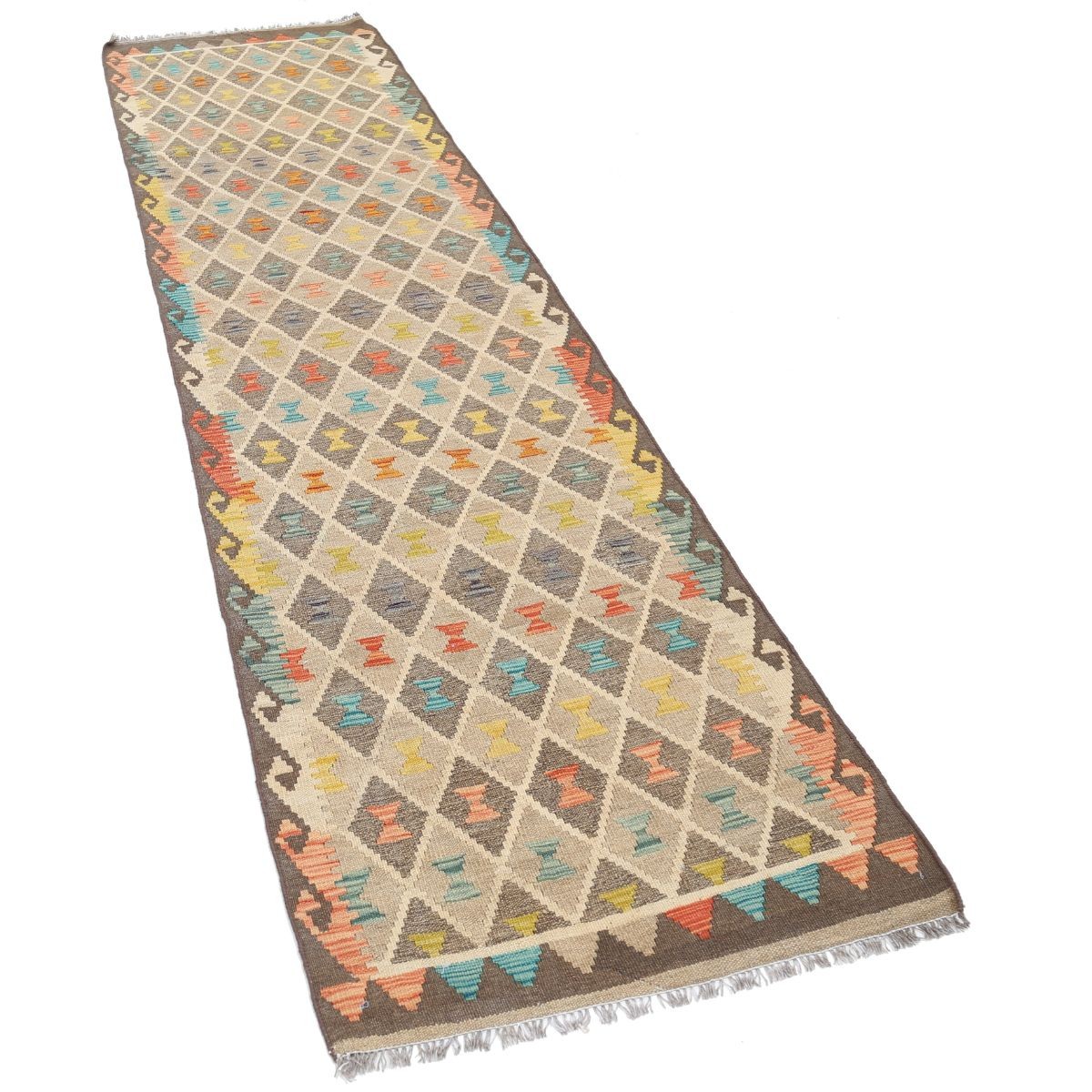 Maimana 3x10 Hand Woven Washable Wool Runner - Colorful