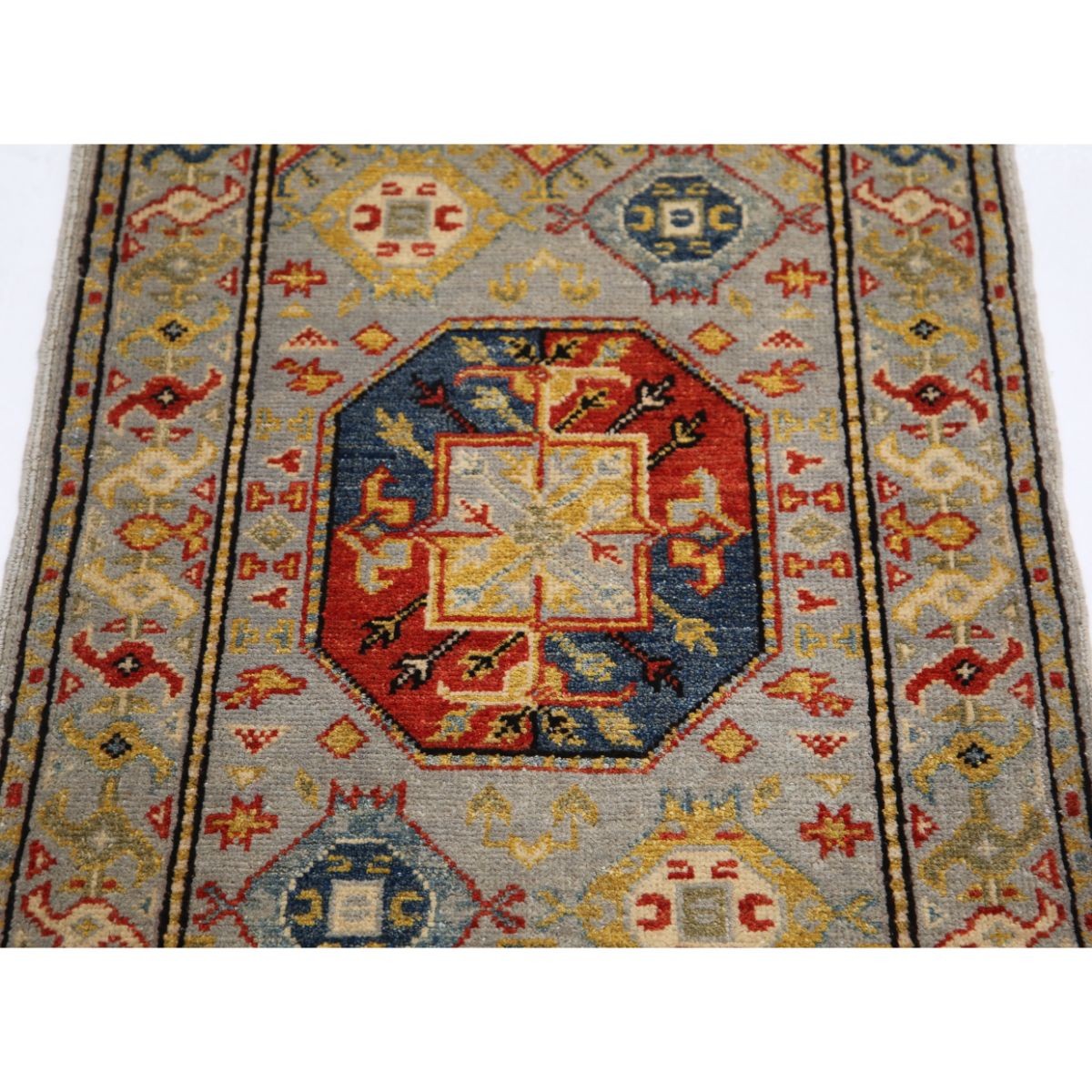 Revival 2x3 Handmade Double Knotted Washable Wool Rug - Colorful