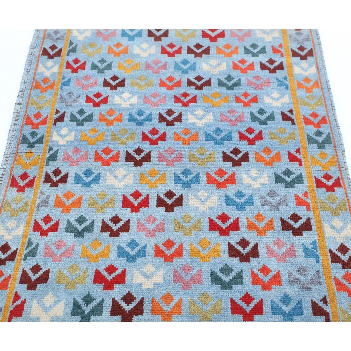 Revival 3x5 Handmade Double Knotted Washable Wool Rug - Colorful