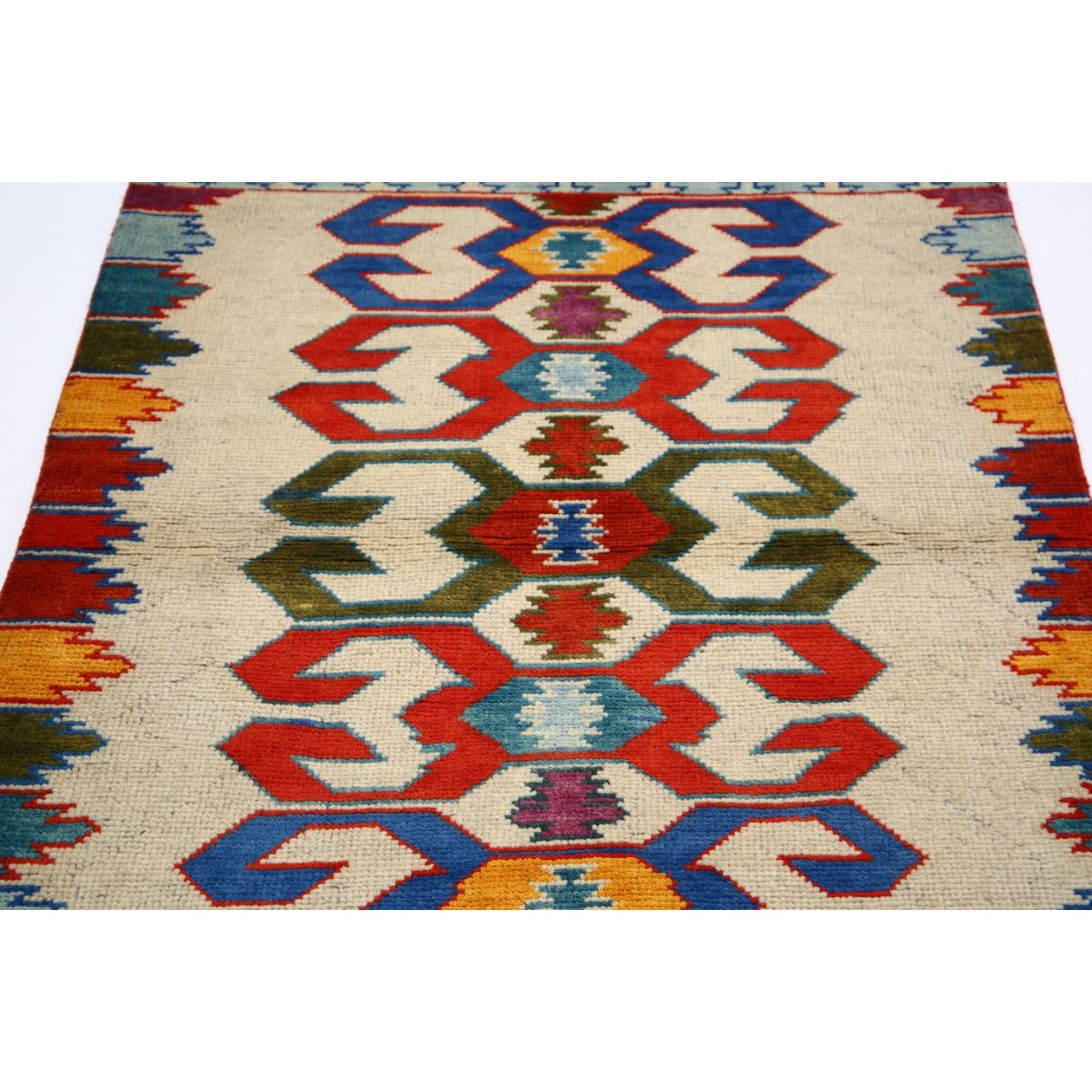 Revival 3x5 Handmade Double Knotted Washable Wool Rug - Colorful