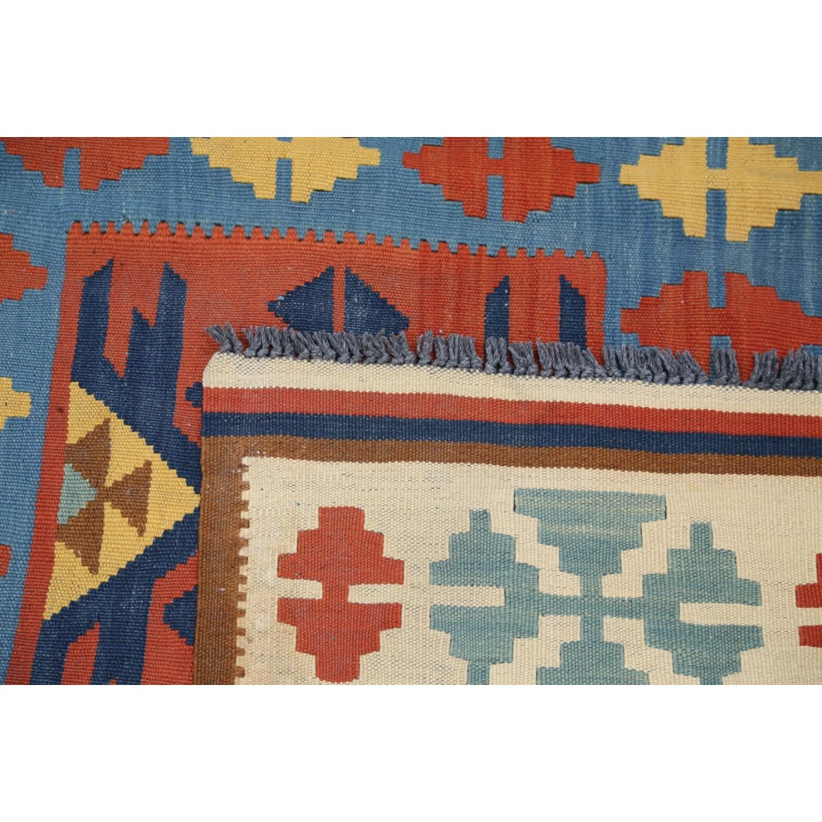 Kafkaas 5x7 Hand Woven Washable Wool Rug - Colorful