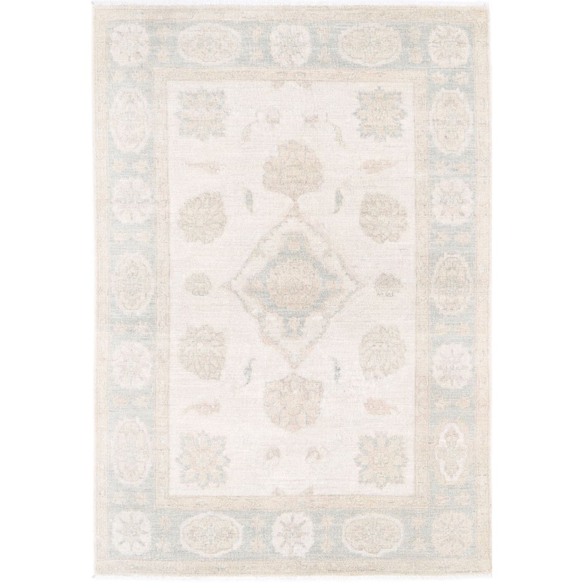 Serenity 4x6 Handmade Double Knotted Washable Wool Rug - Soft Hues