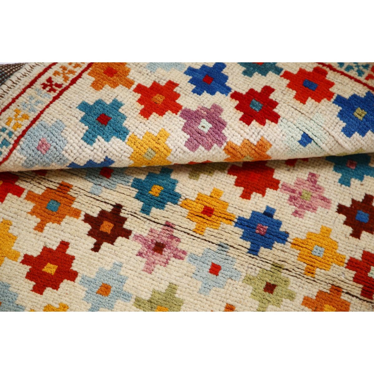 Revival 3x5 Handmade Double Knotted Washable Wool Rug - Colorful