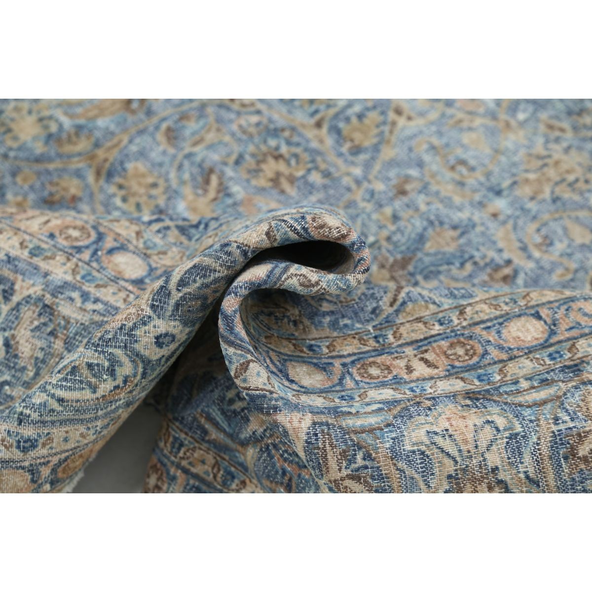 Vintage 10x13 Handmade Double Knotted Washable Wool Rug - Soft Hues