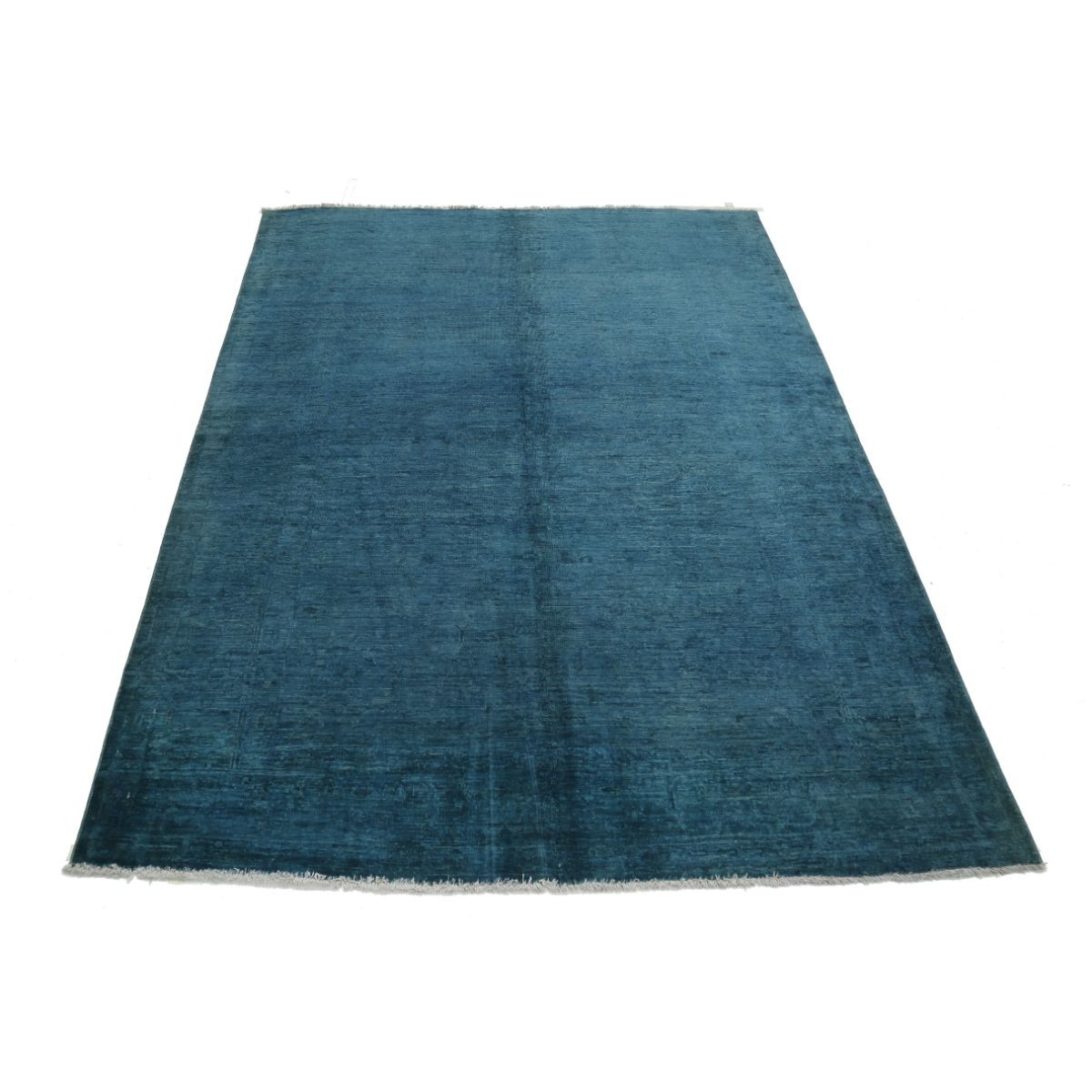 Fine 5x7 Handmade Double Knotted Washable Wool Rug - Monochormatic