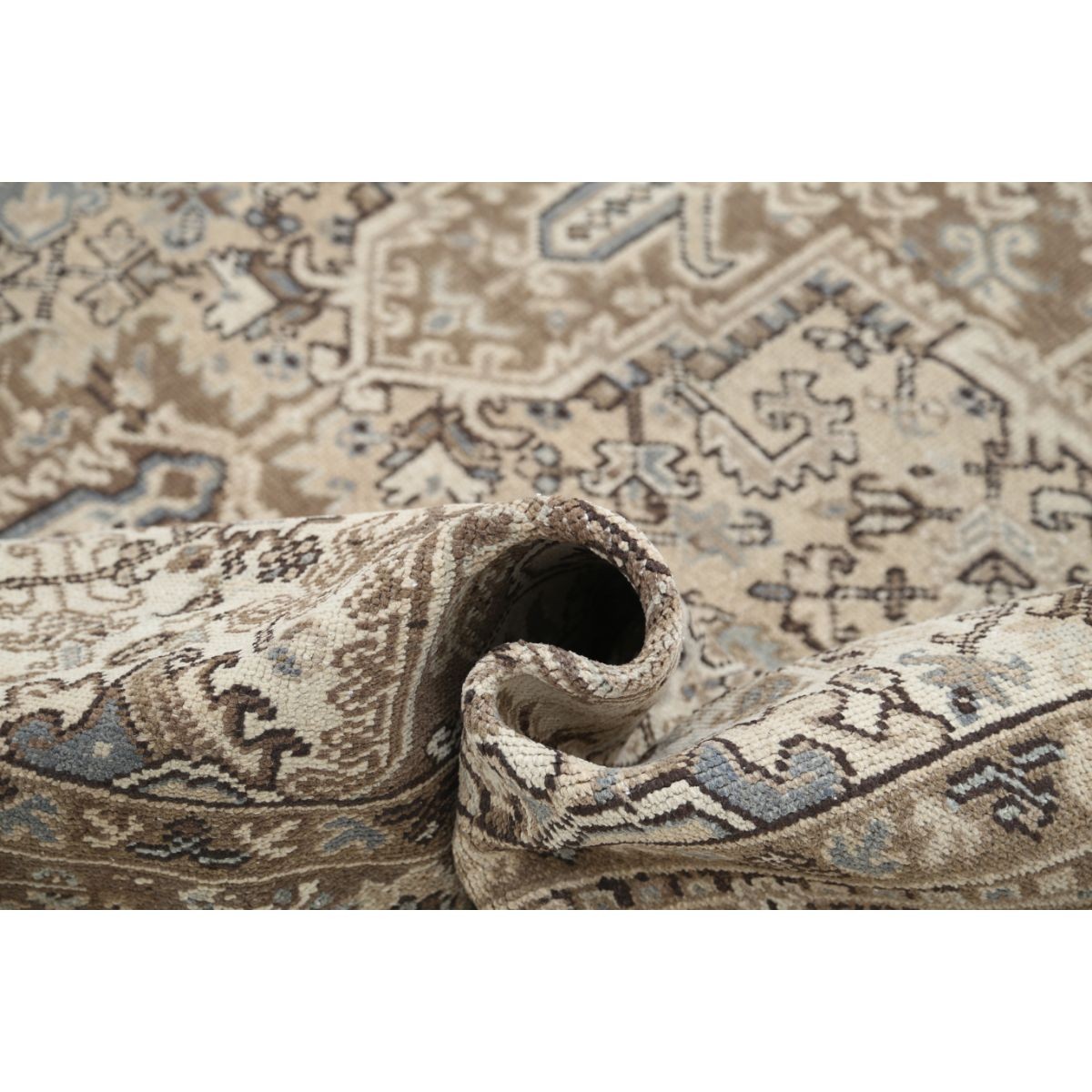 Vintage 8x12 Handmade Double Knotted Washable Wool Rug - Soft Hues