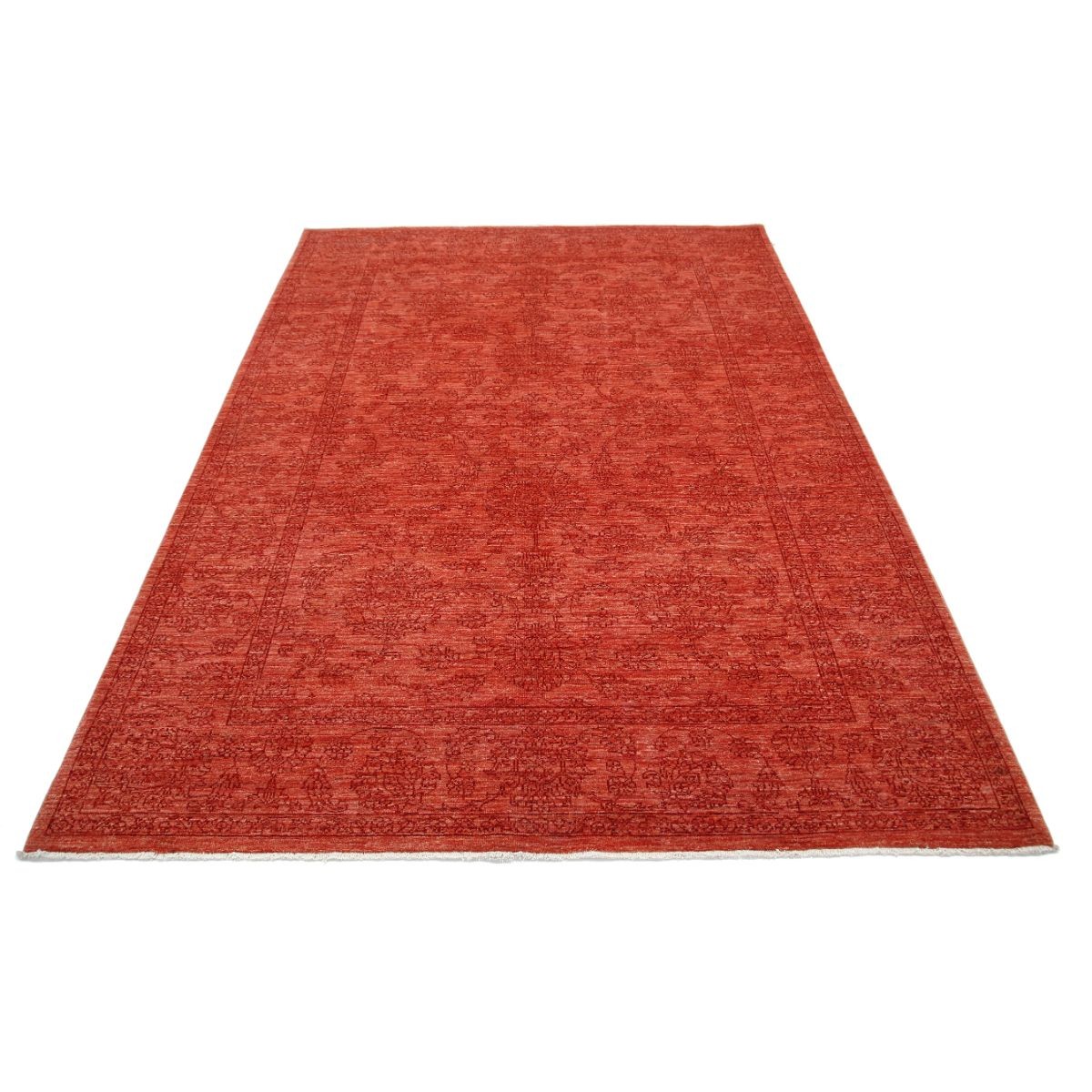 Overdye 6x8 Handmade Double Knotted Washable Wool Rug - Colorful